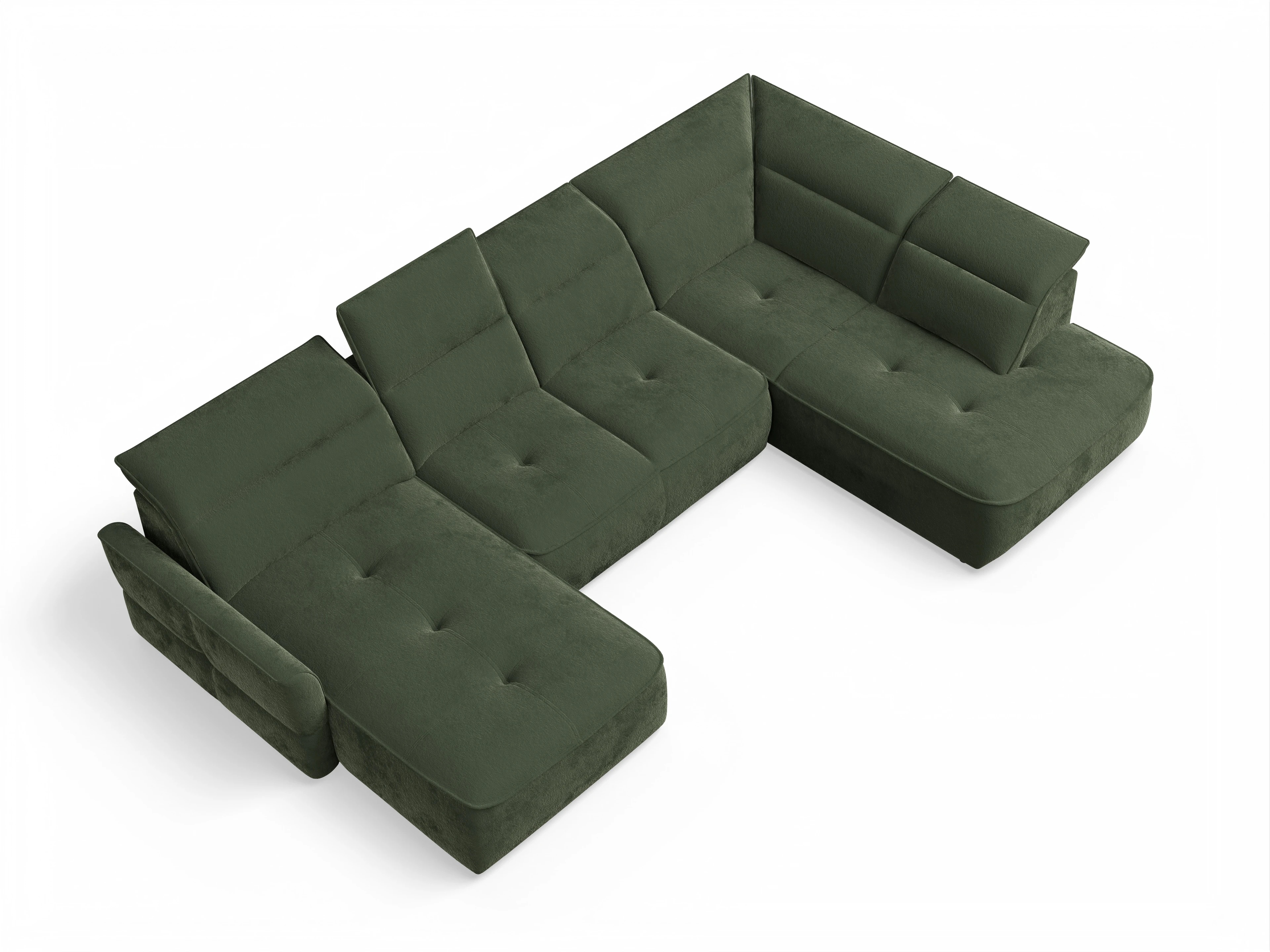 Ansicht des Produktes Toledo Wohnlandschaft Armlehne beidseitig in Stoff Grün