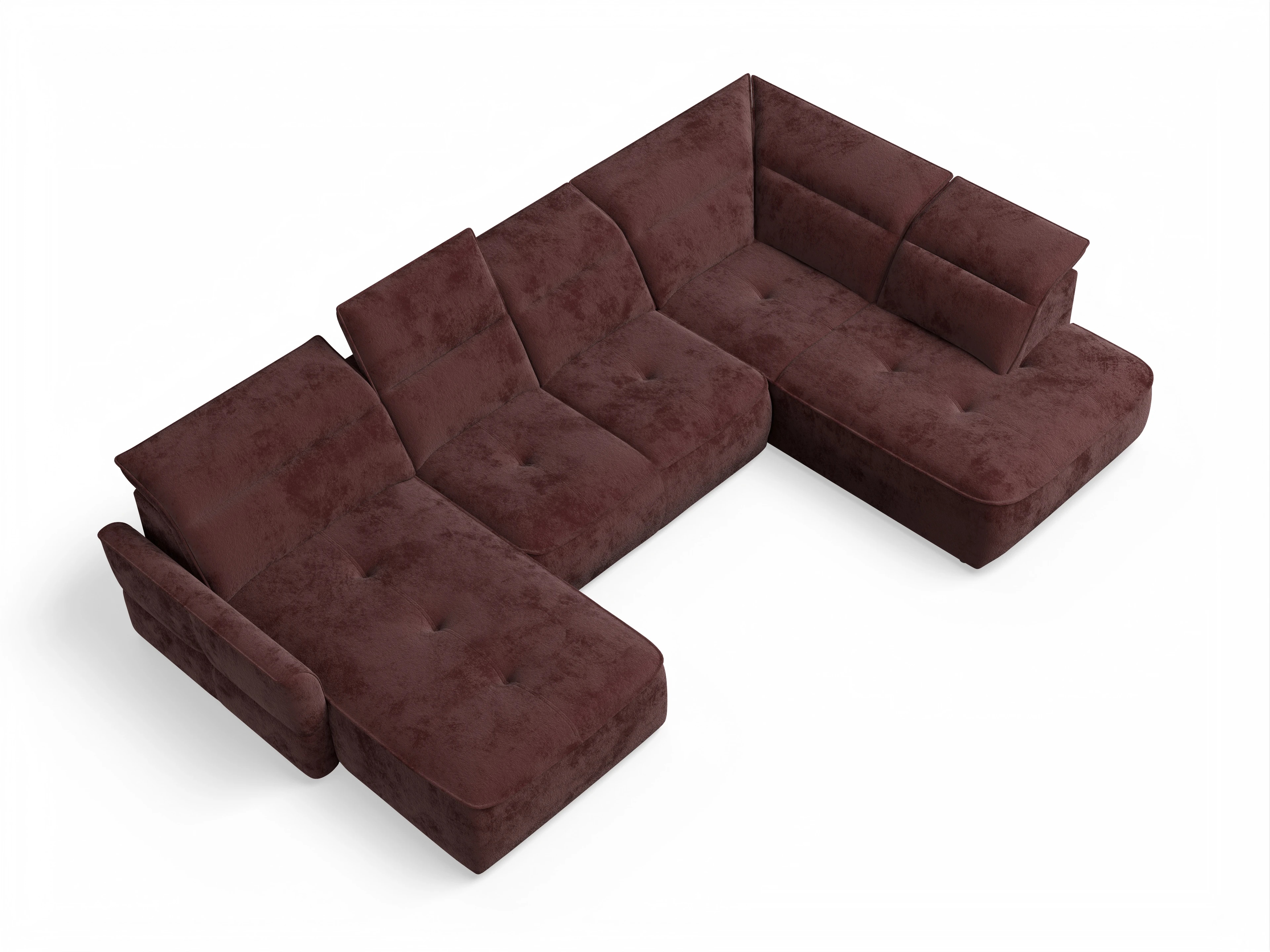 Ansicht des Produktes Toledo Wohnlandschaft Armlehne beidseitig in Stoff Rot