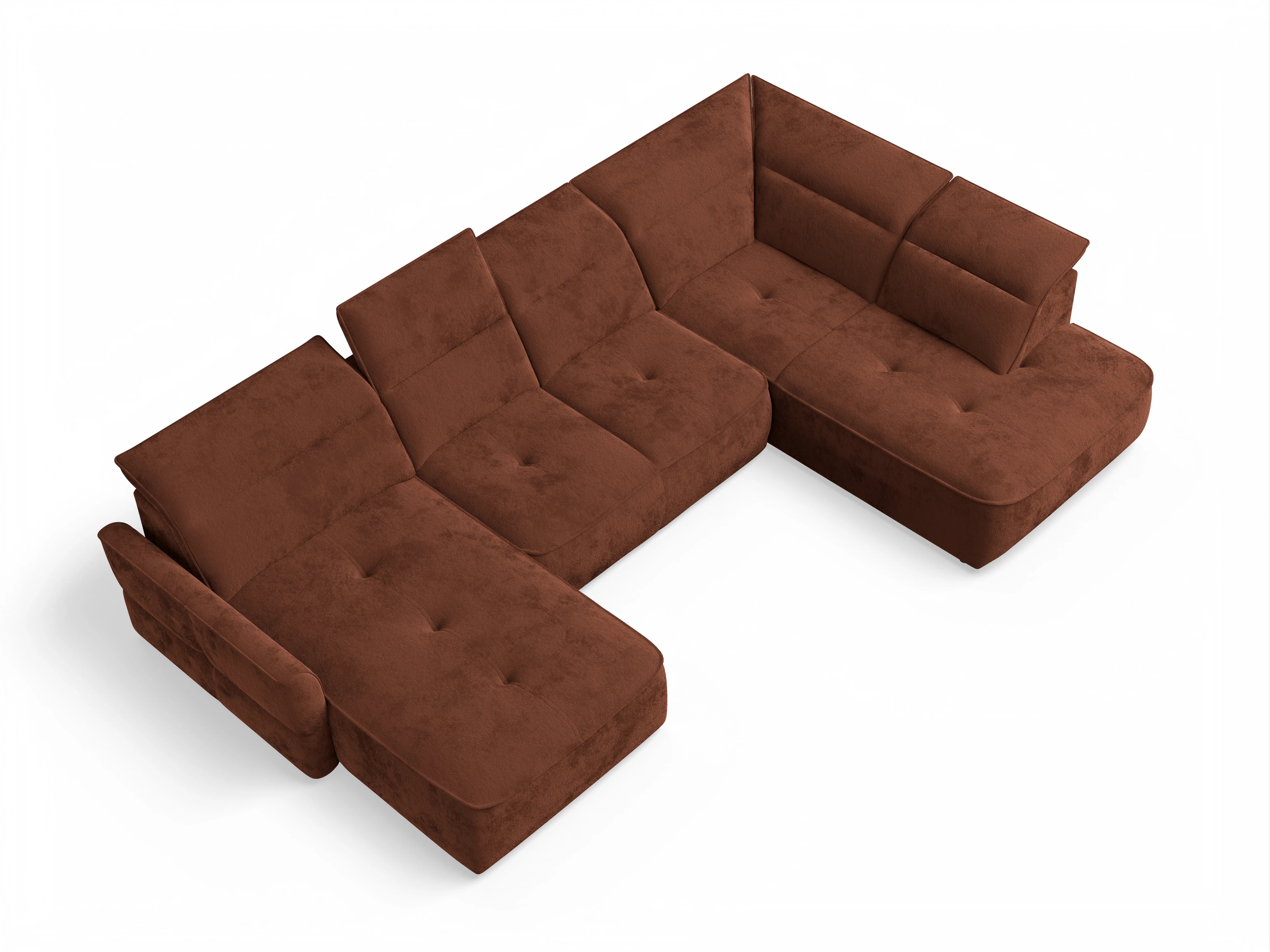 Ansicht des Produktes Toledo Wohnlandschaft Armlehne beidseitig in Stoff Orange