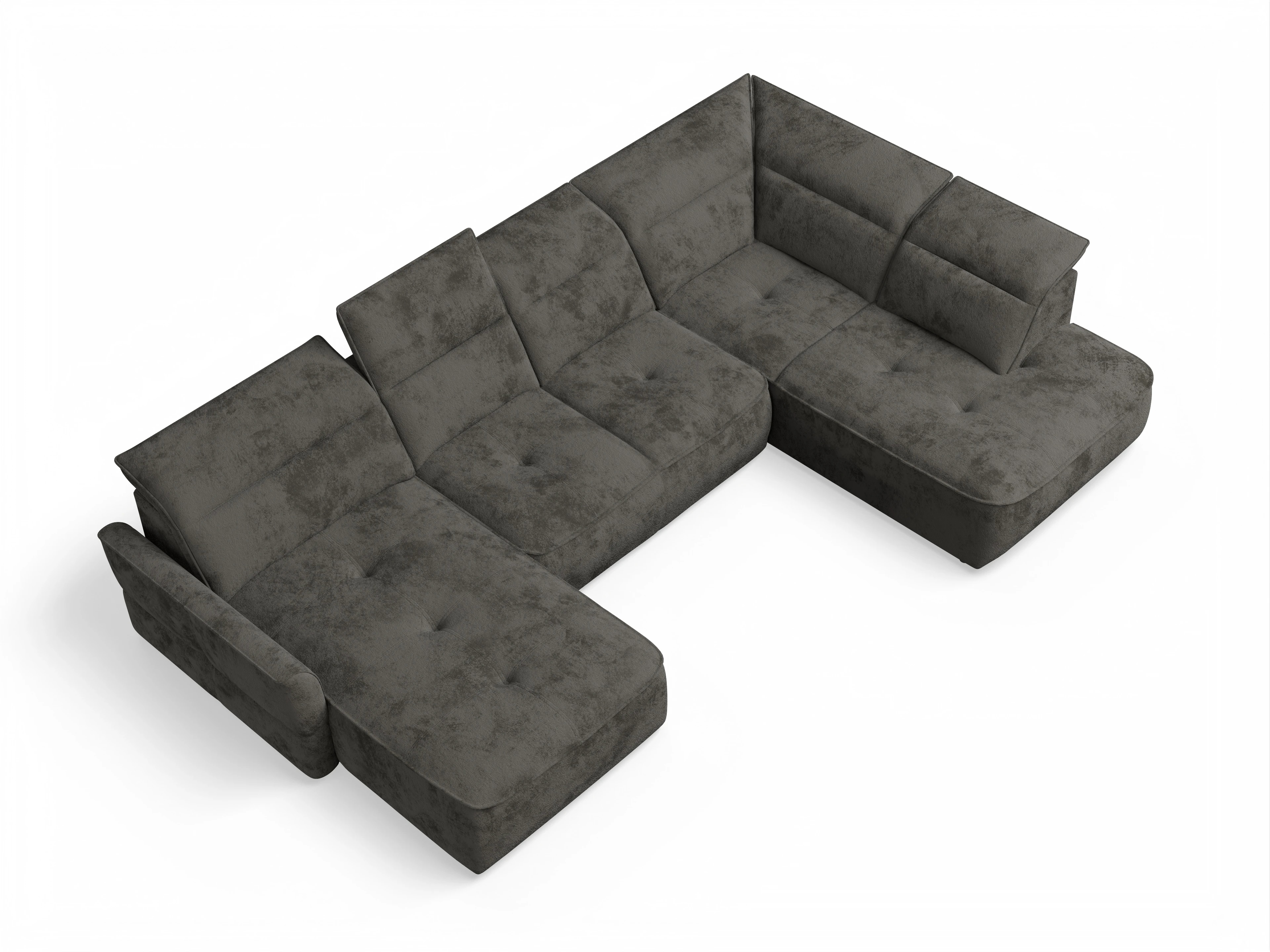 Ansicht des Produktes Toledo Wohnlandschaft Armlehne beidseitig in Stoff Braun