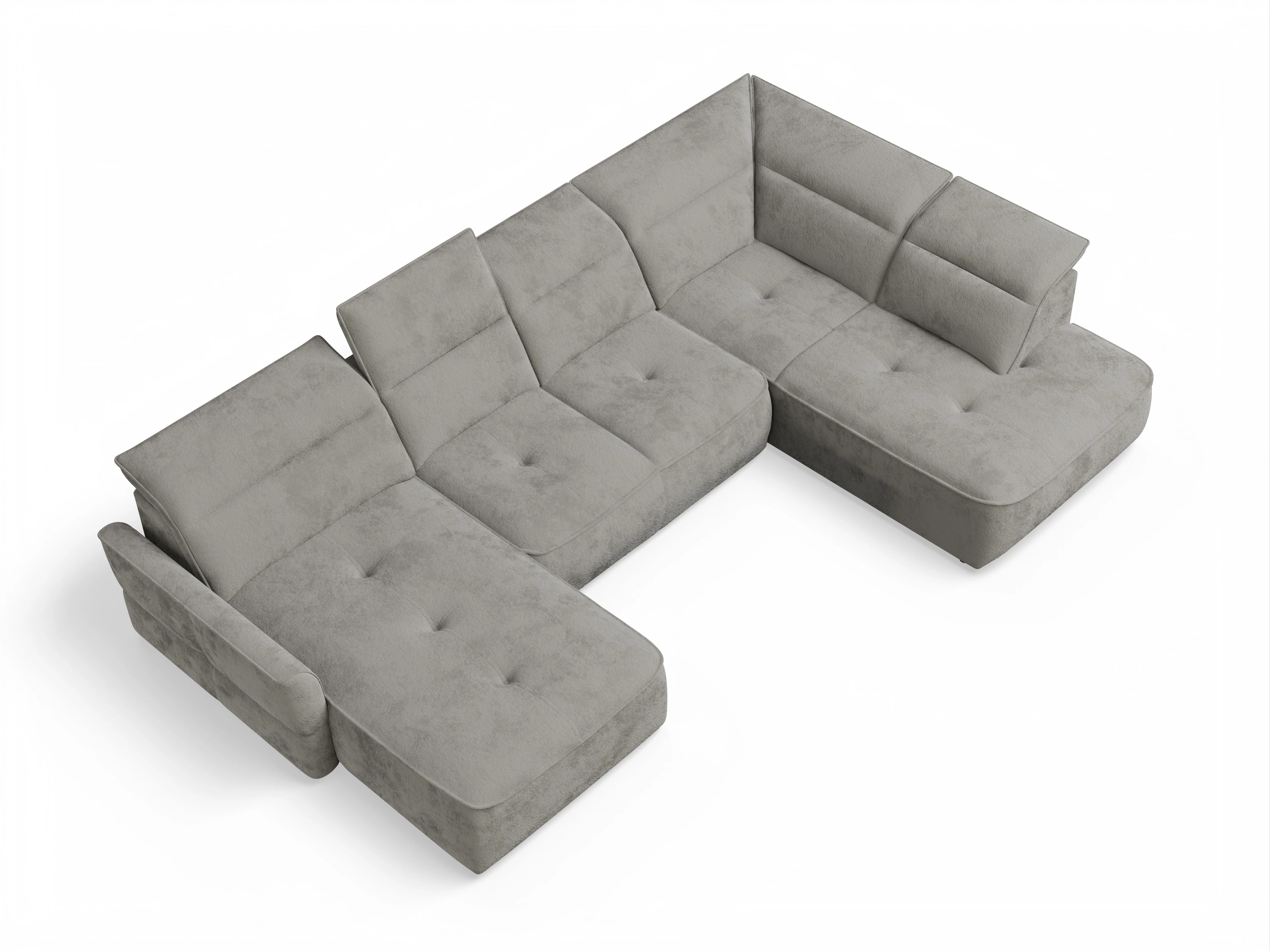 Ansicht des Produktes Toledo Wohnlandschaft Armlehne beidseitig in Stoff Braun