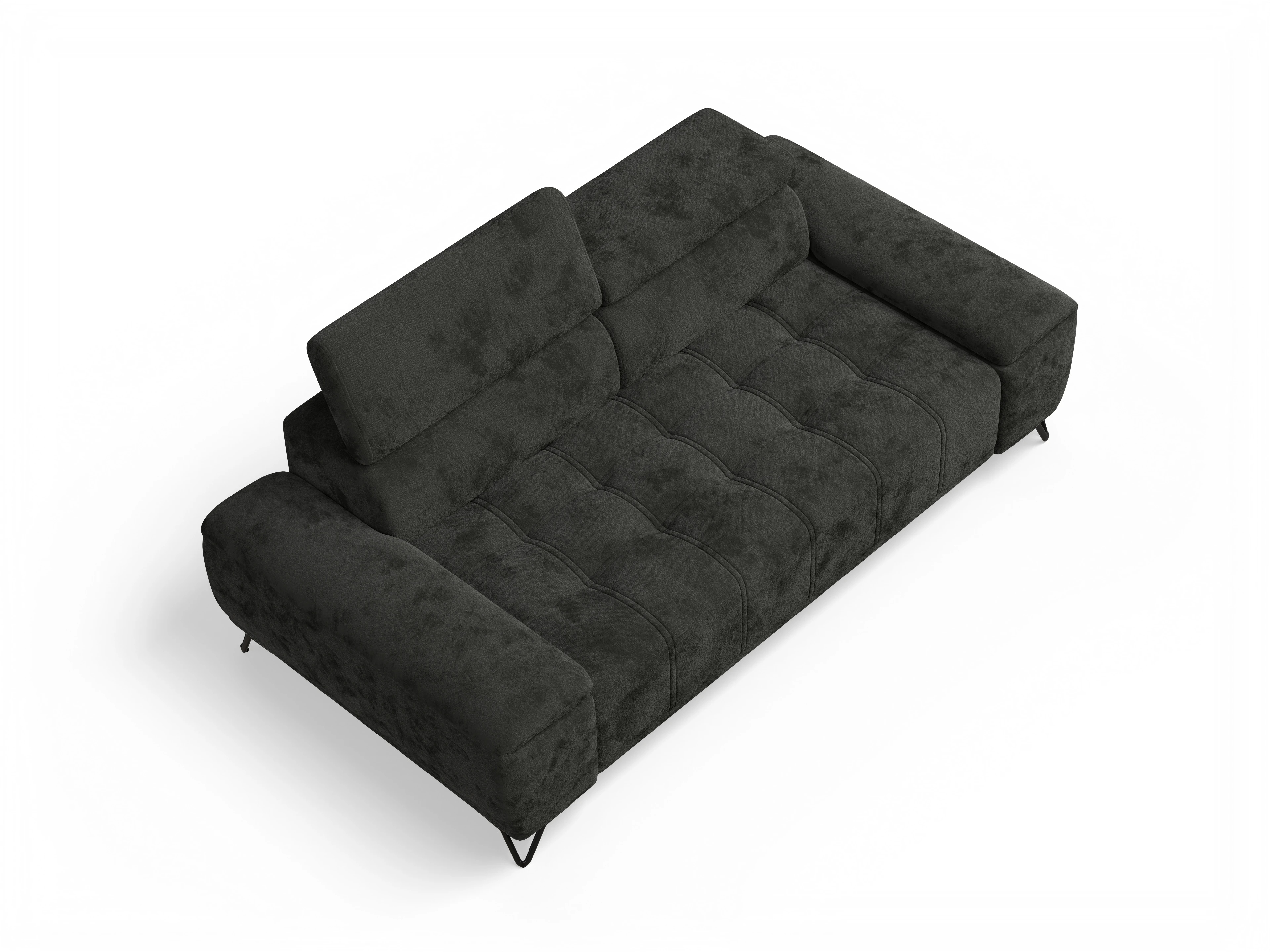 Ansicht des Produktes Sevilla 3-Sitzer Sofa in Stoff Schwarz