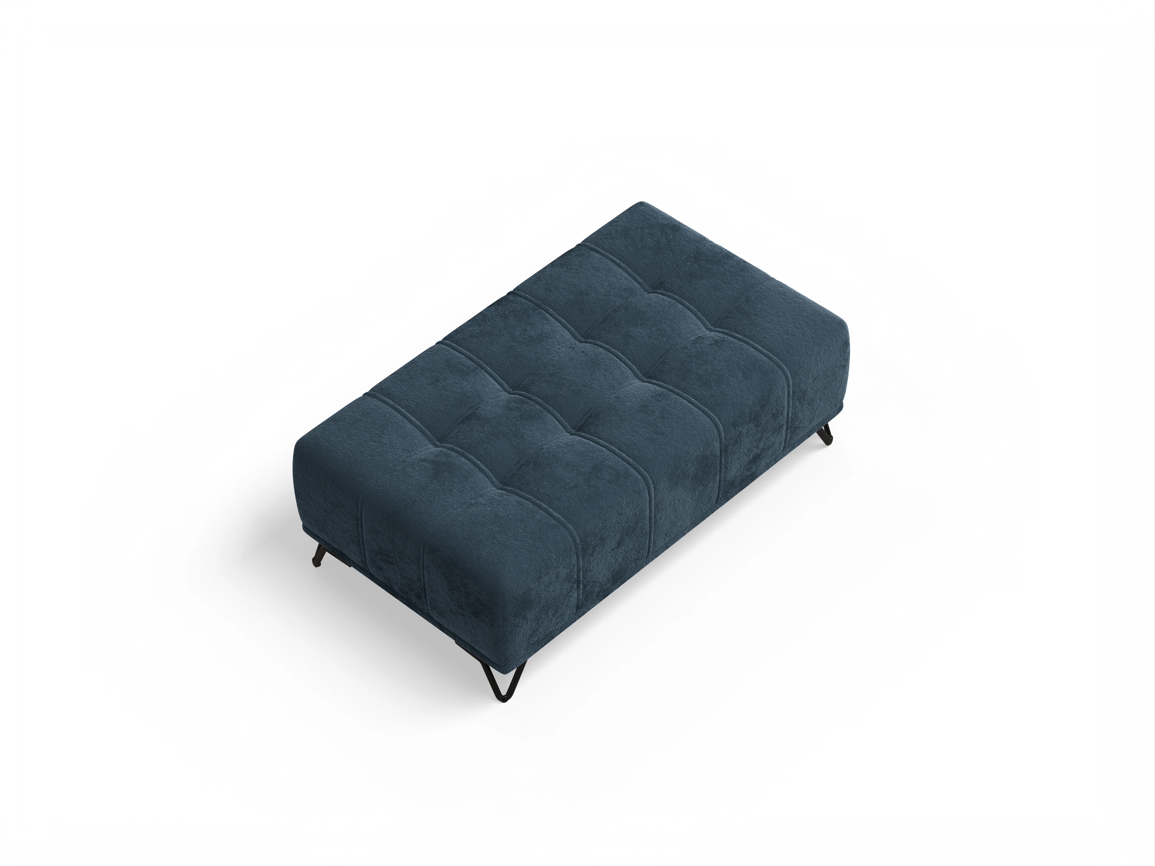 Ansicht des Produktes Sevilla Hocker in Stoff Blau