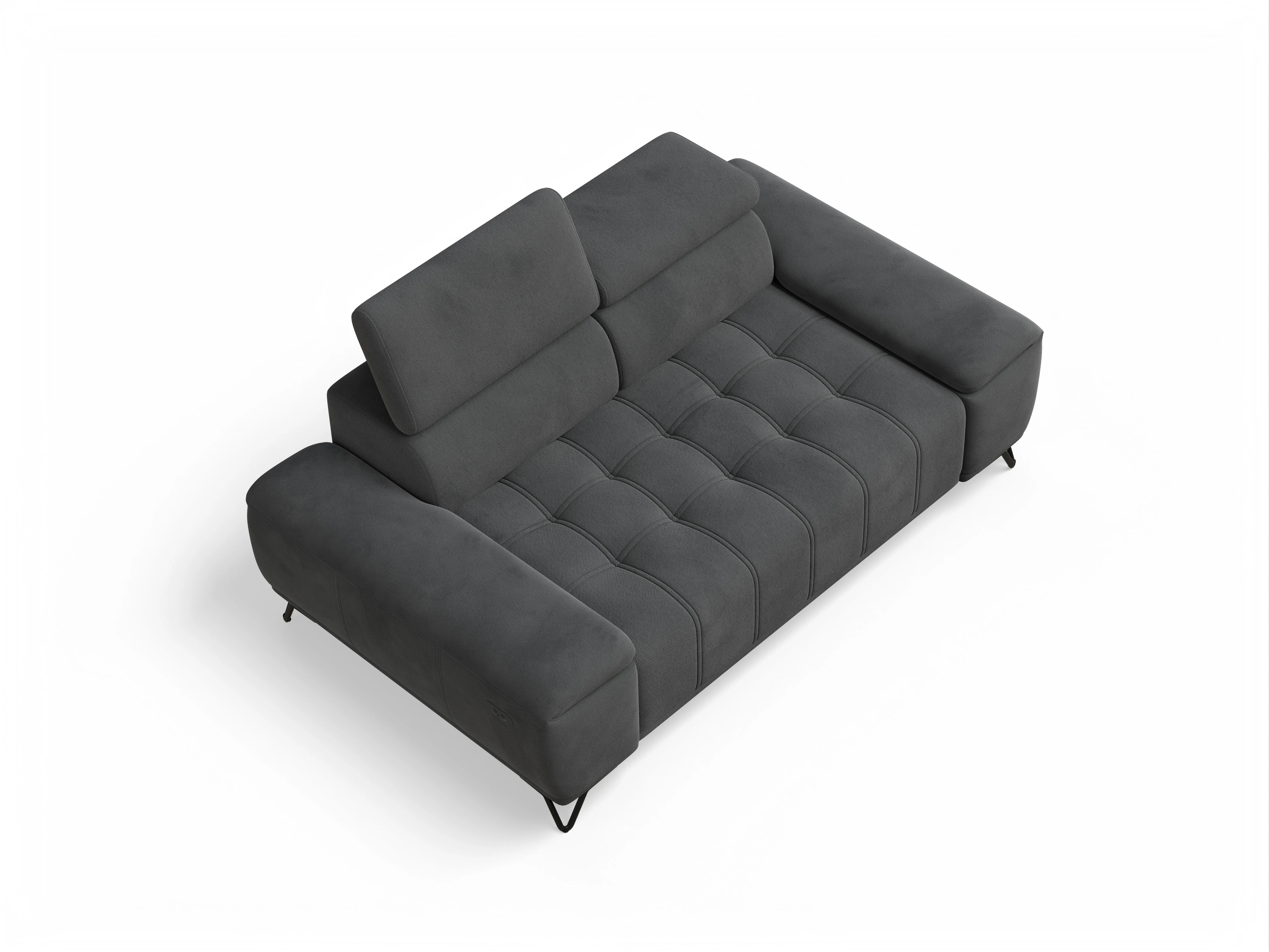 Ansicht des Produktes Sevilla 2-Sitzer Sofa in Stoff Grau
