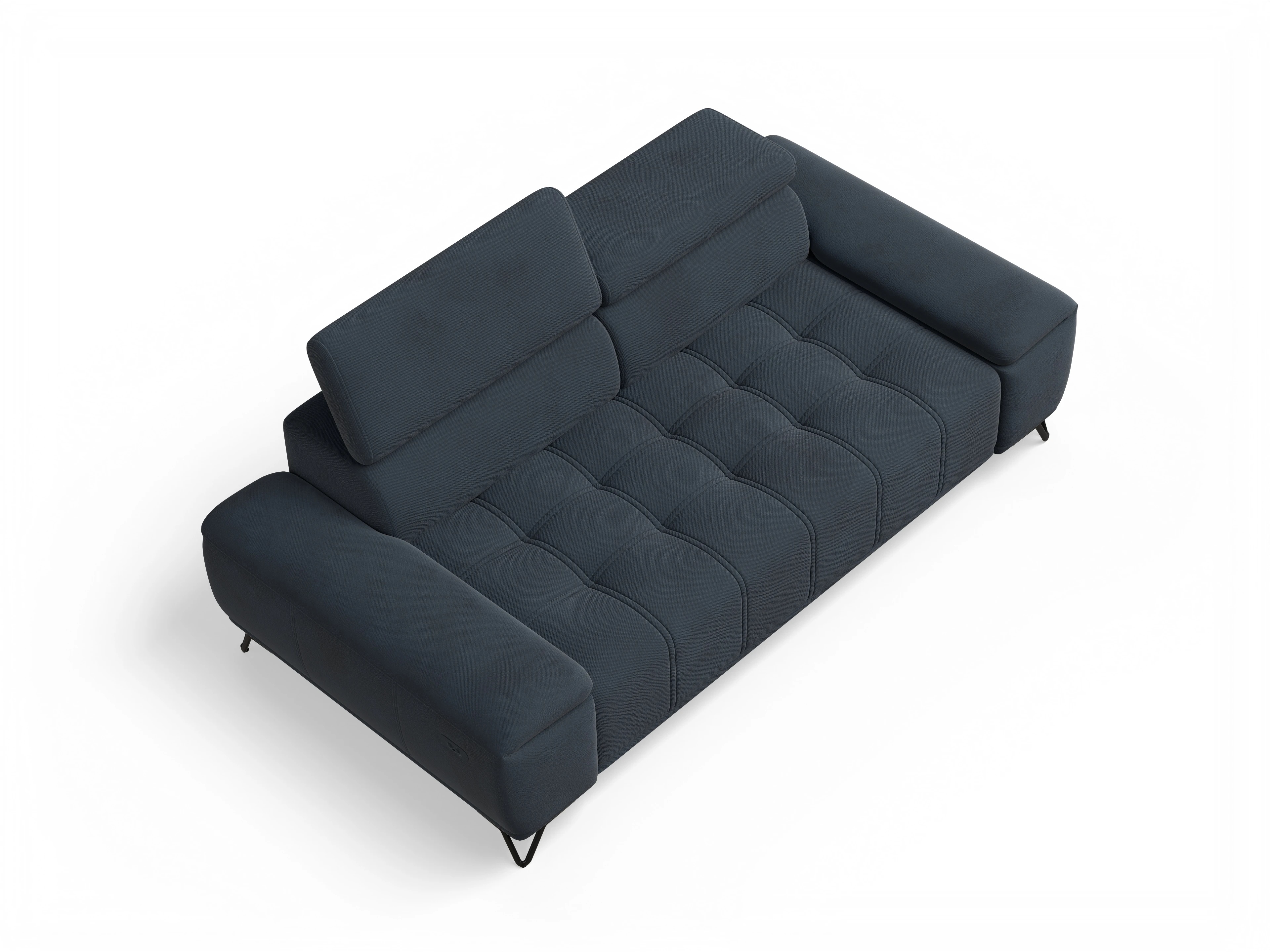 Ansicht des Produktes Sevilla 3-Sitzer Sofa in Stoff Blau