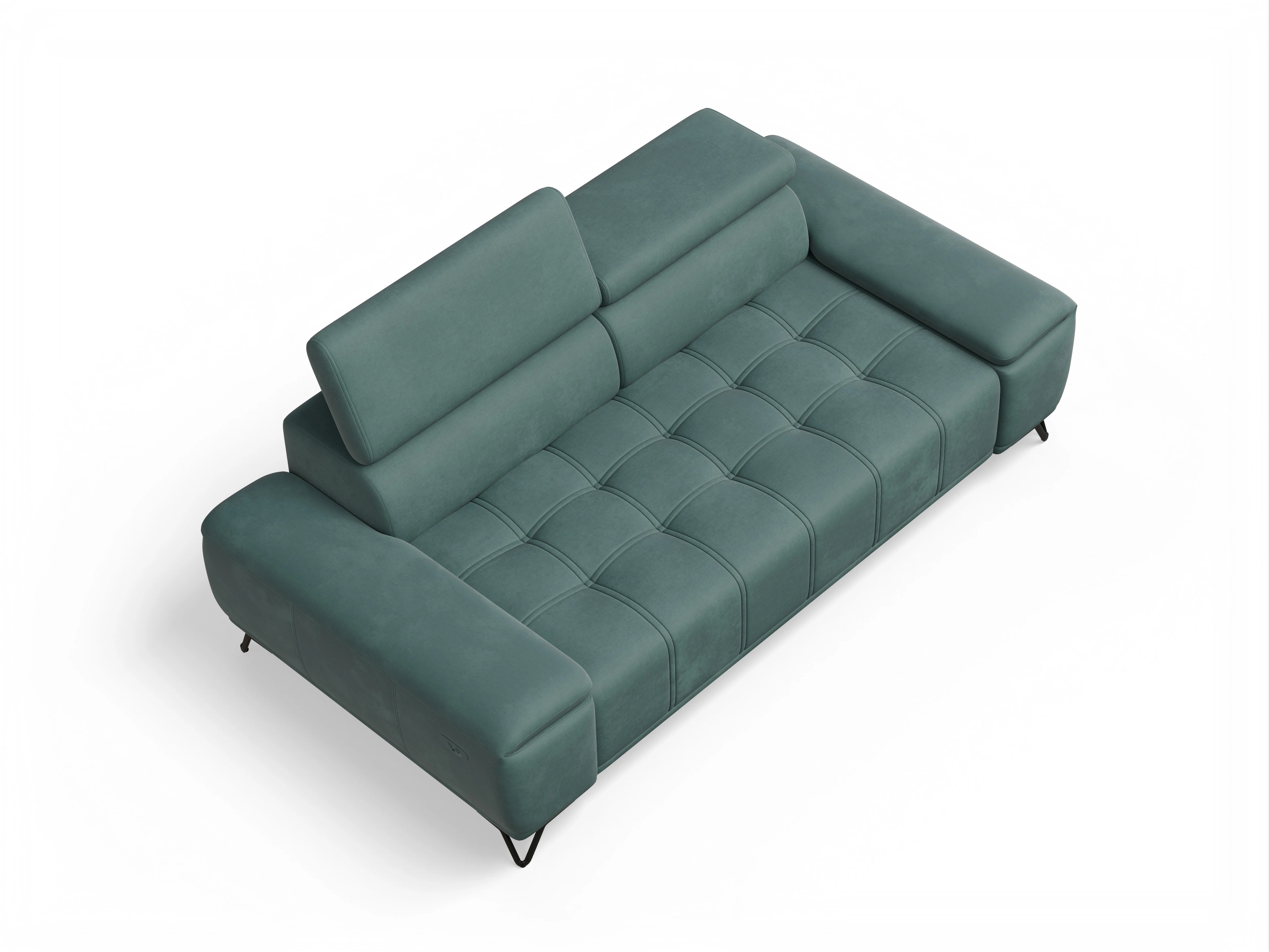 Ansicht des Produktes Sevilla 3-Sitzer Sofa in Stoff Blau