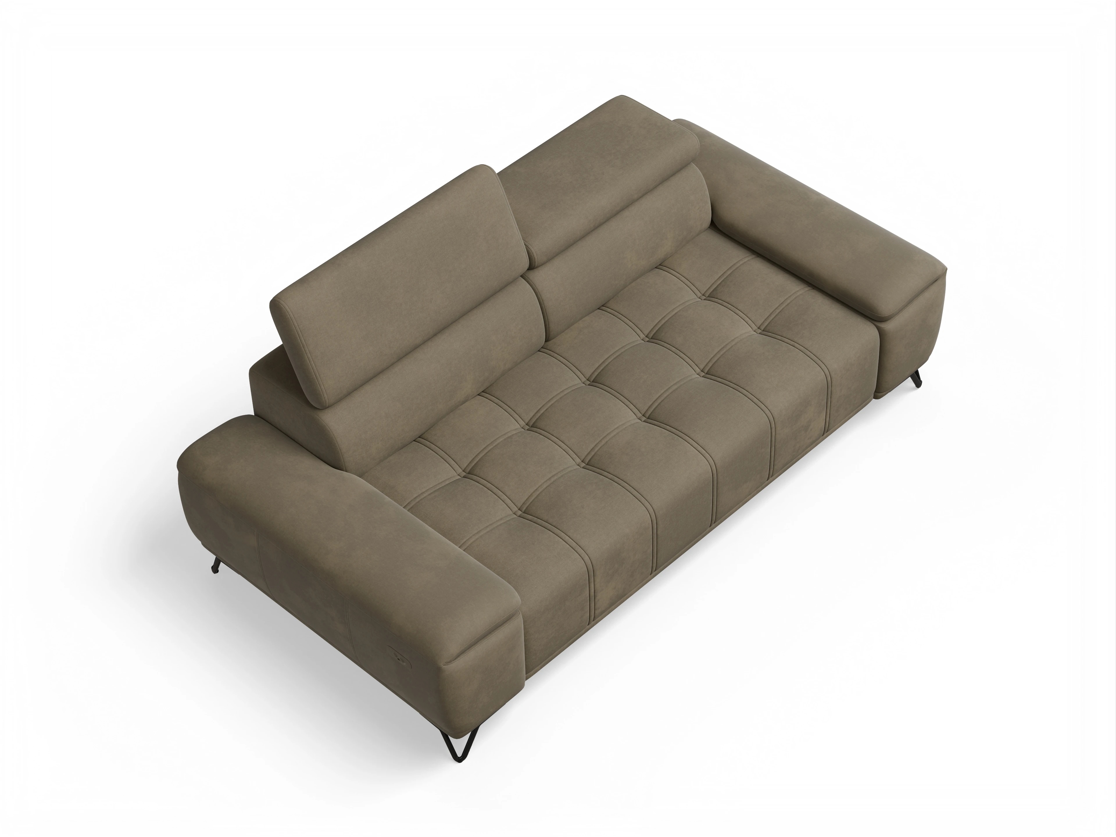 Ansicht des Produktes Sevilla 3-Sitzer Sofa in Stoff Grün