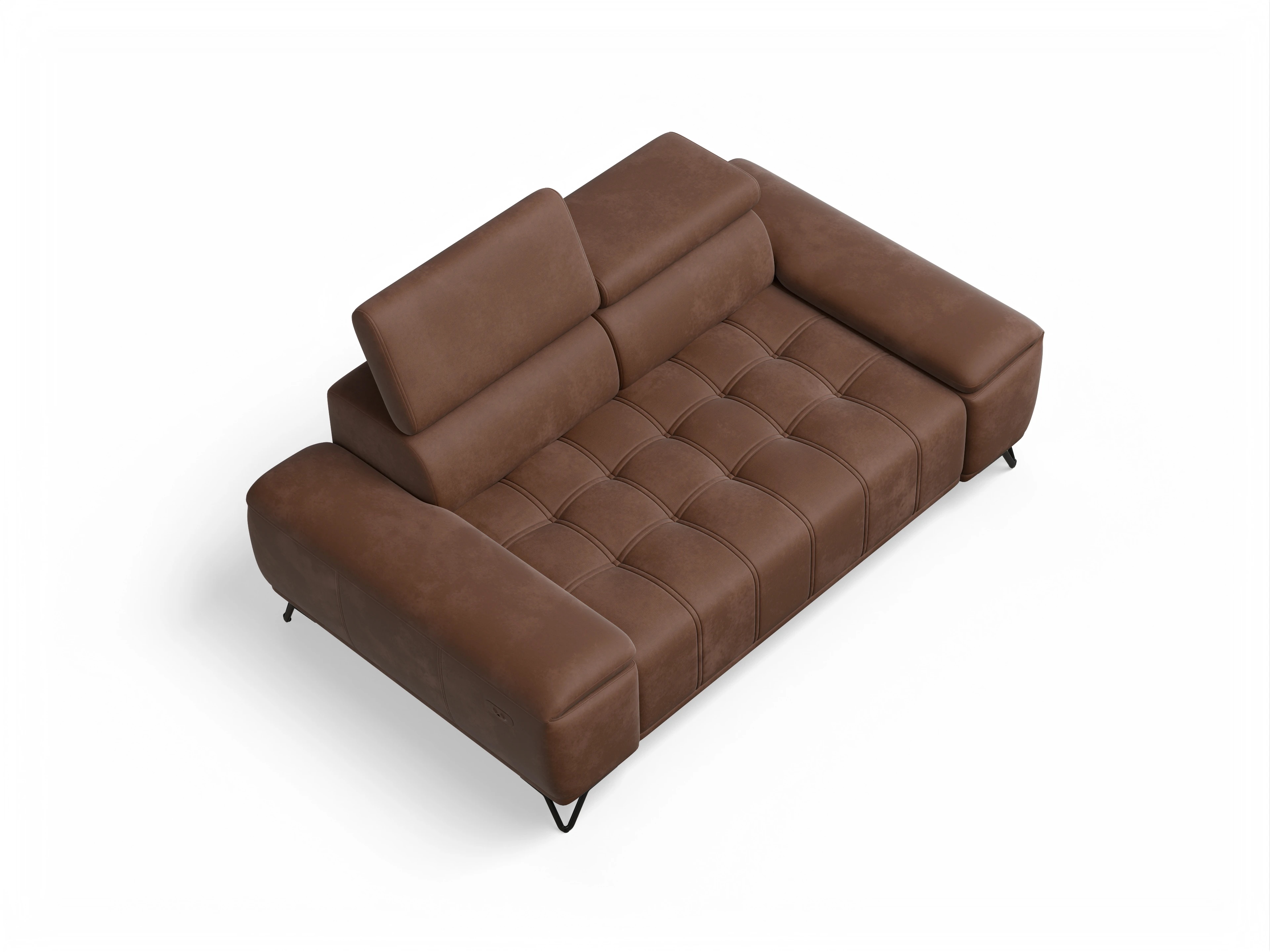 Ansicht des Produktes Sevilla 2-Sitzer Sofa in Stoff Braun