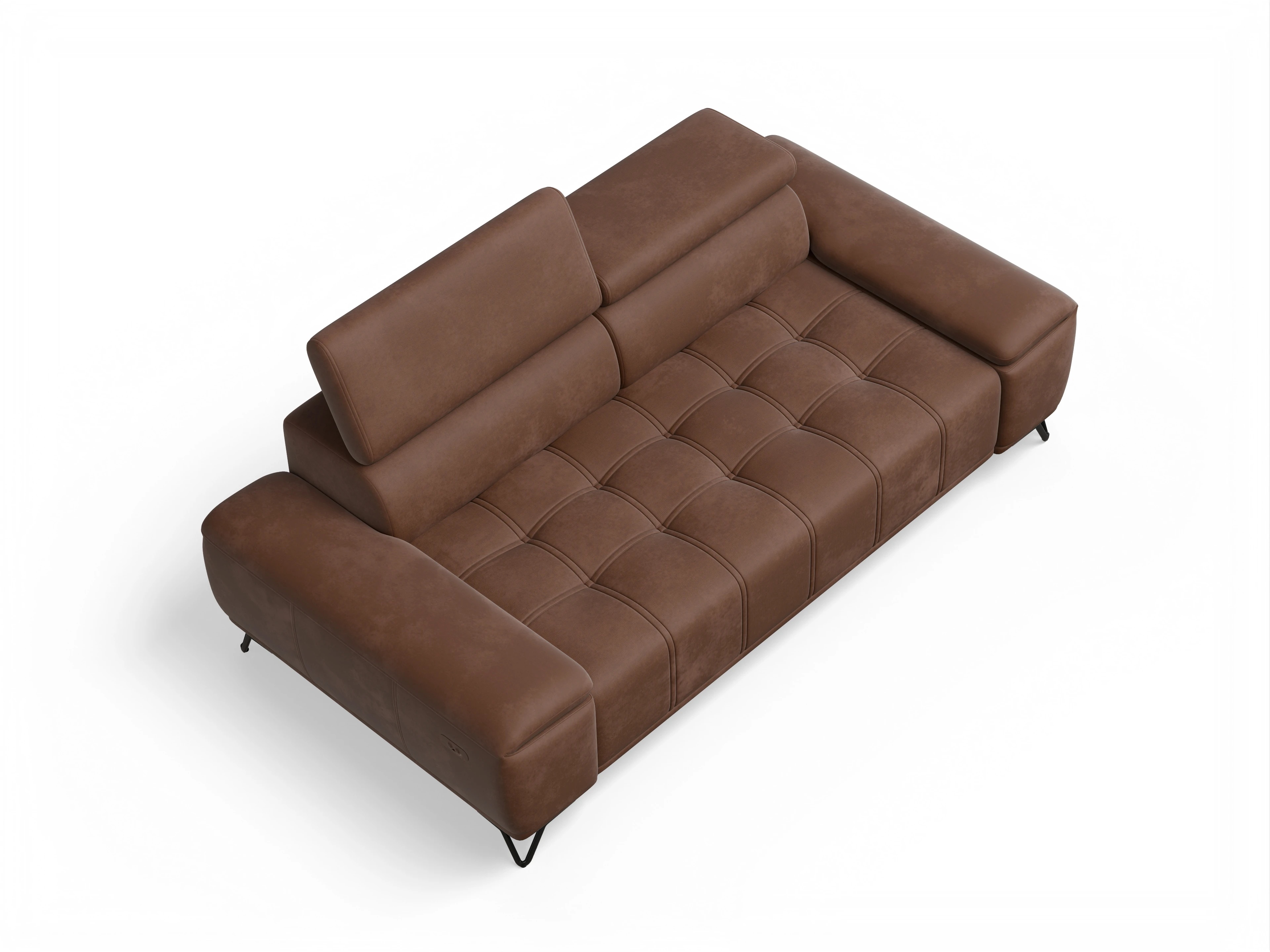 Ansicht des Produktes Sevilla 3-Sitzer Sofa in Stoff Braun