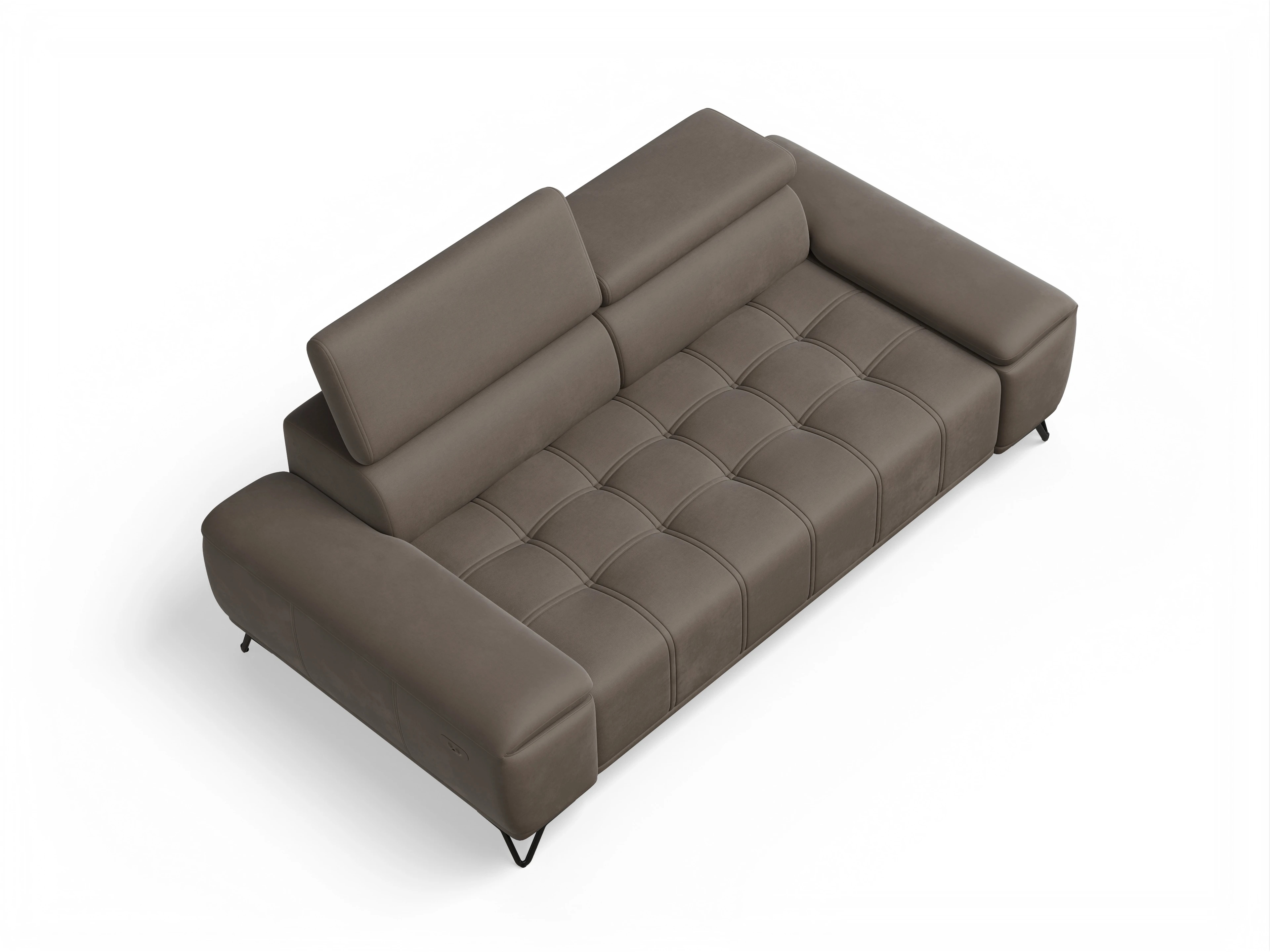 Ansicht des Produktes Sevilla 3-Sitzer Sofa in Stoff Braun