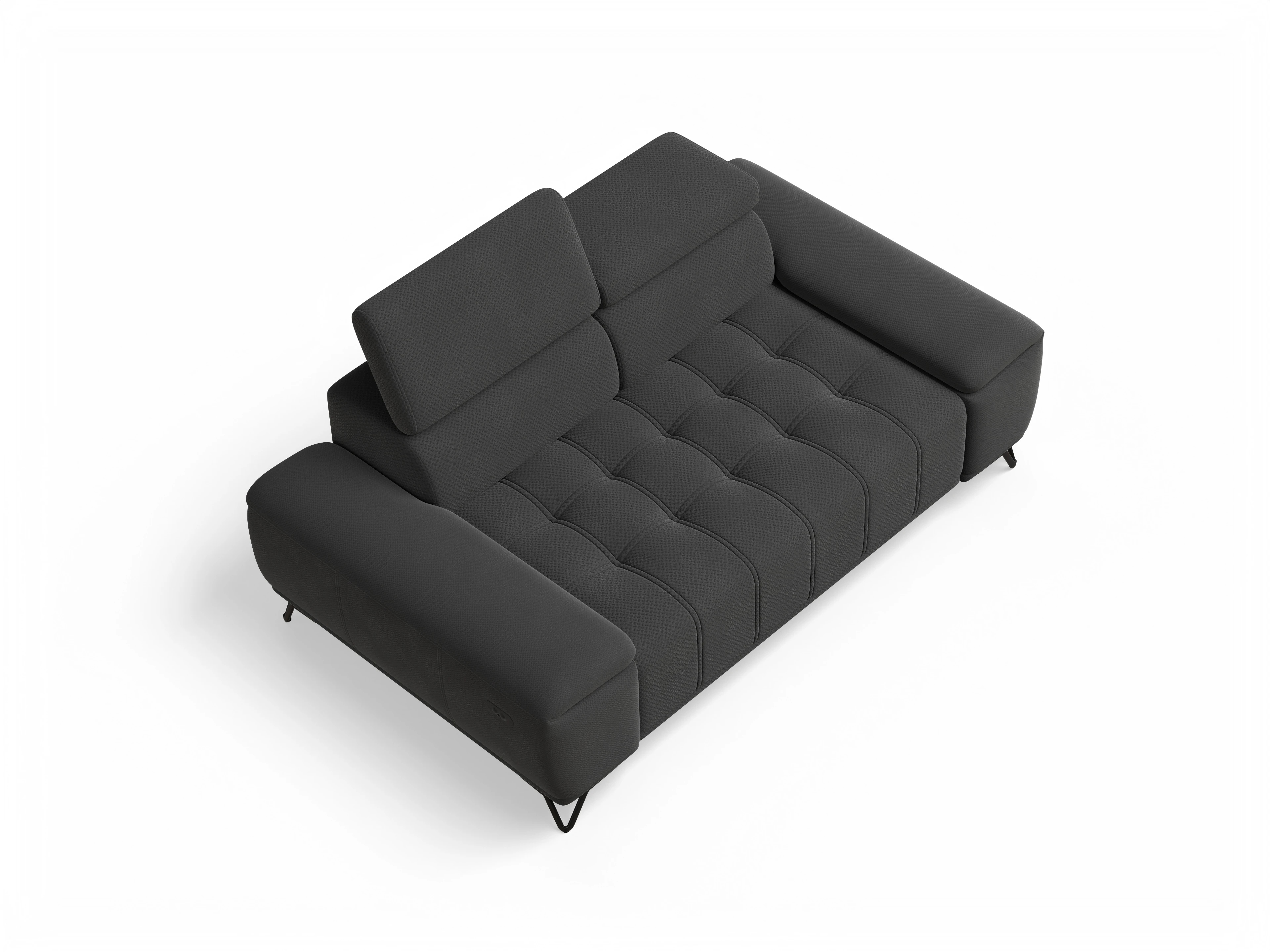 Ansicht des Produktes Sevilla 2-Sitzer Sofa in Stoff Schwarz
