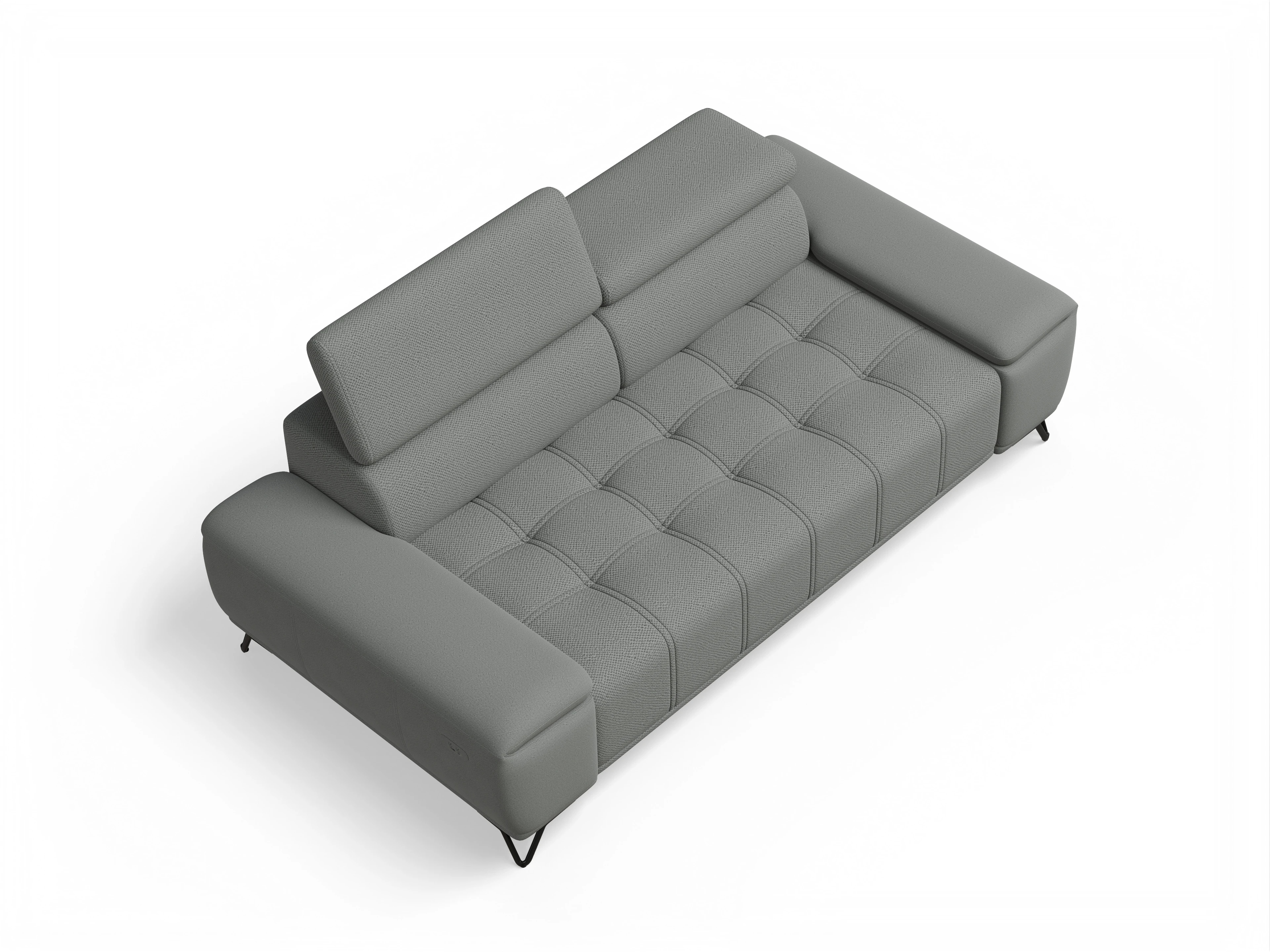 Ansicht des Produktes Sevilla 3-Sitzer Sofa in Stoff Grau