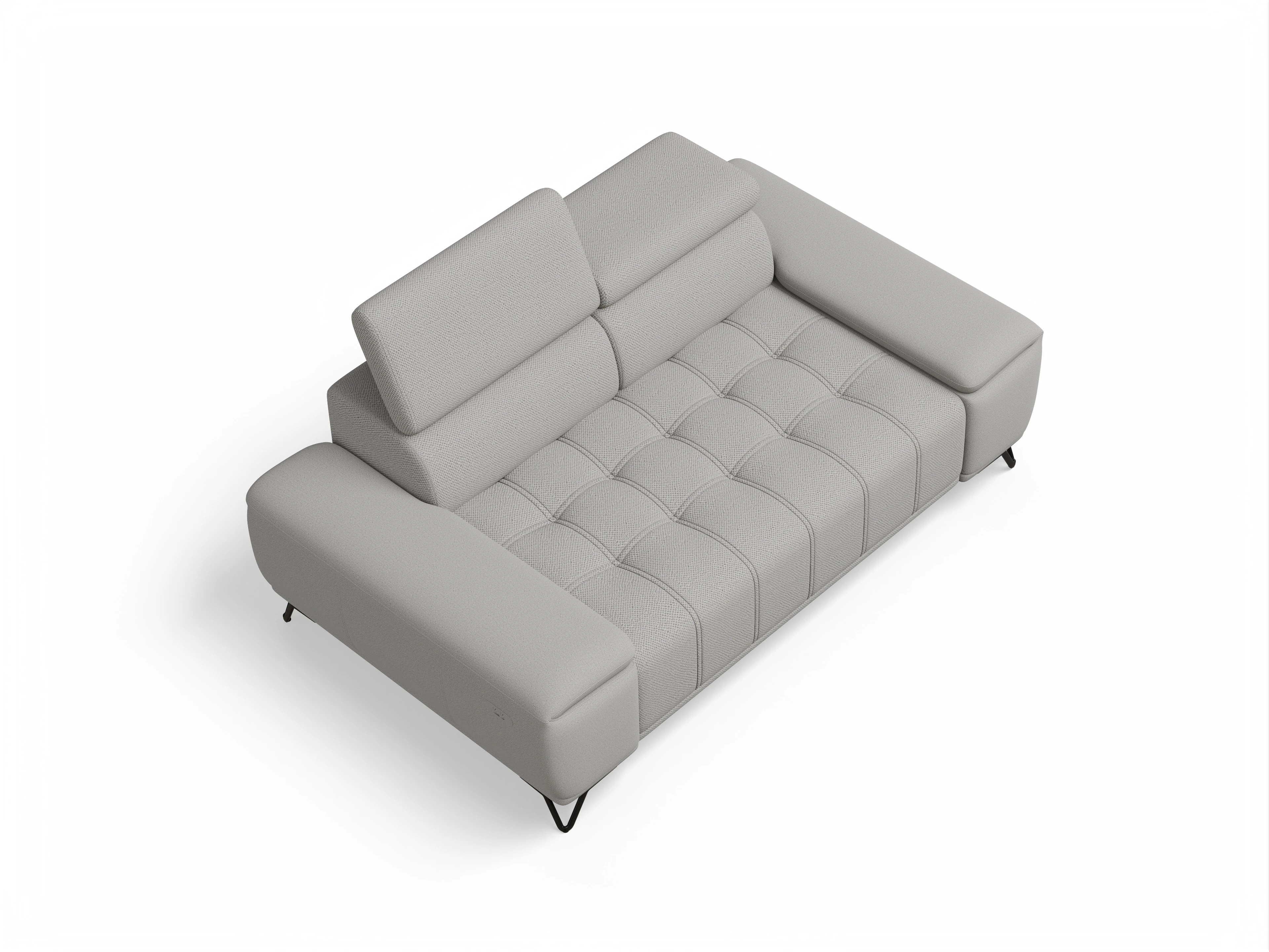 Ansicht des Produktes Sevilla 2-Sitzer Sofa in Stoff Grau