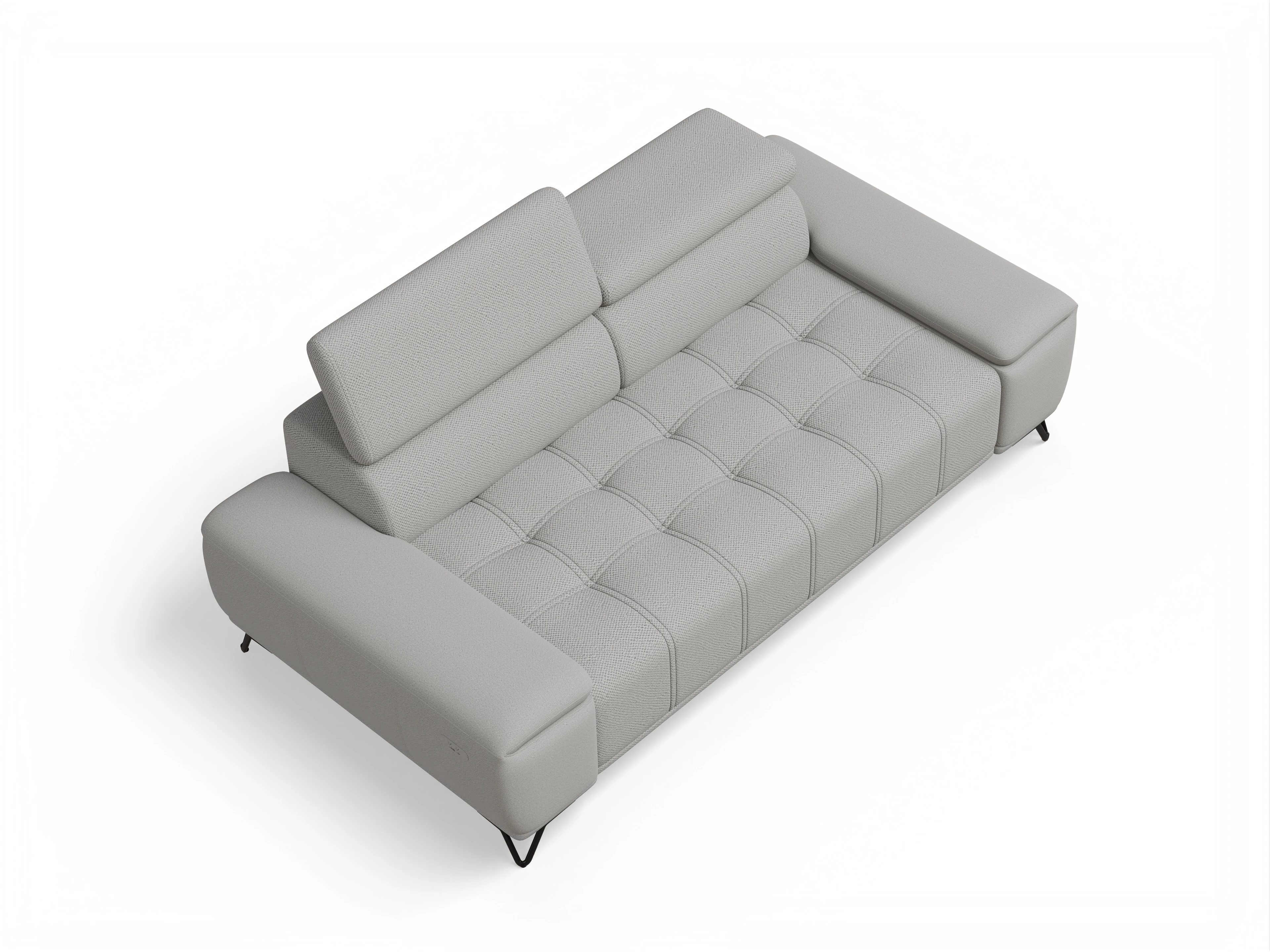 Ansicht des Produktes Sevilla 3-Sitzer Sofa in Stoff Grau