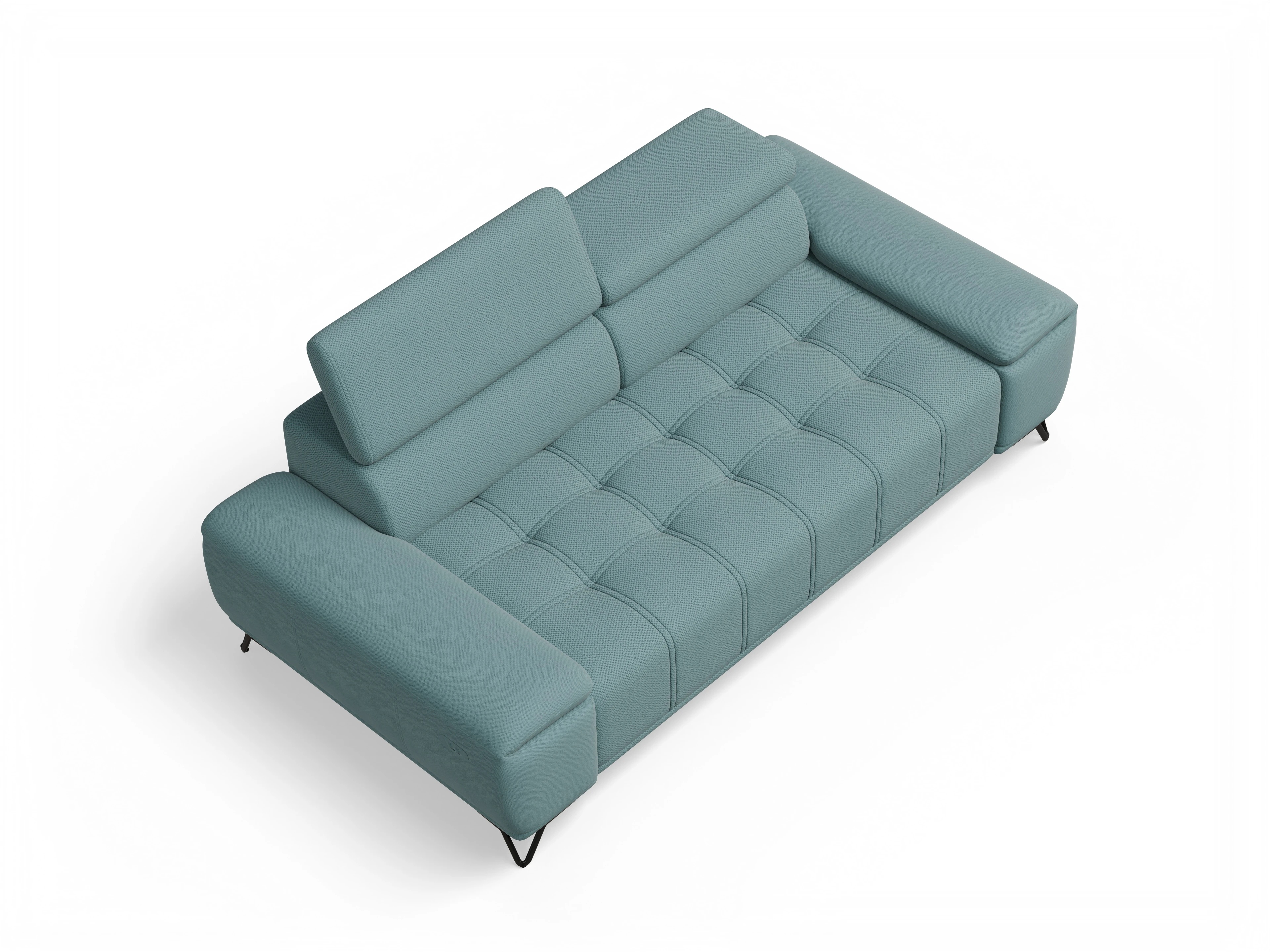 Ansicht des Produktes Sevilla 3-Sitzer Sofa in Stoff Blau
