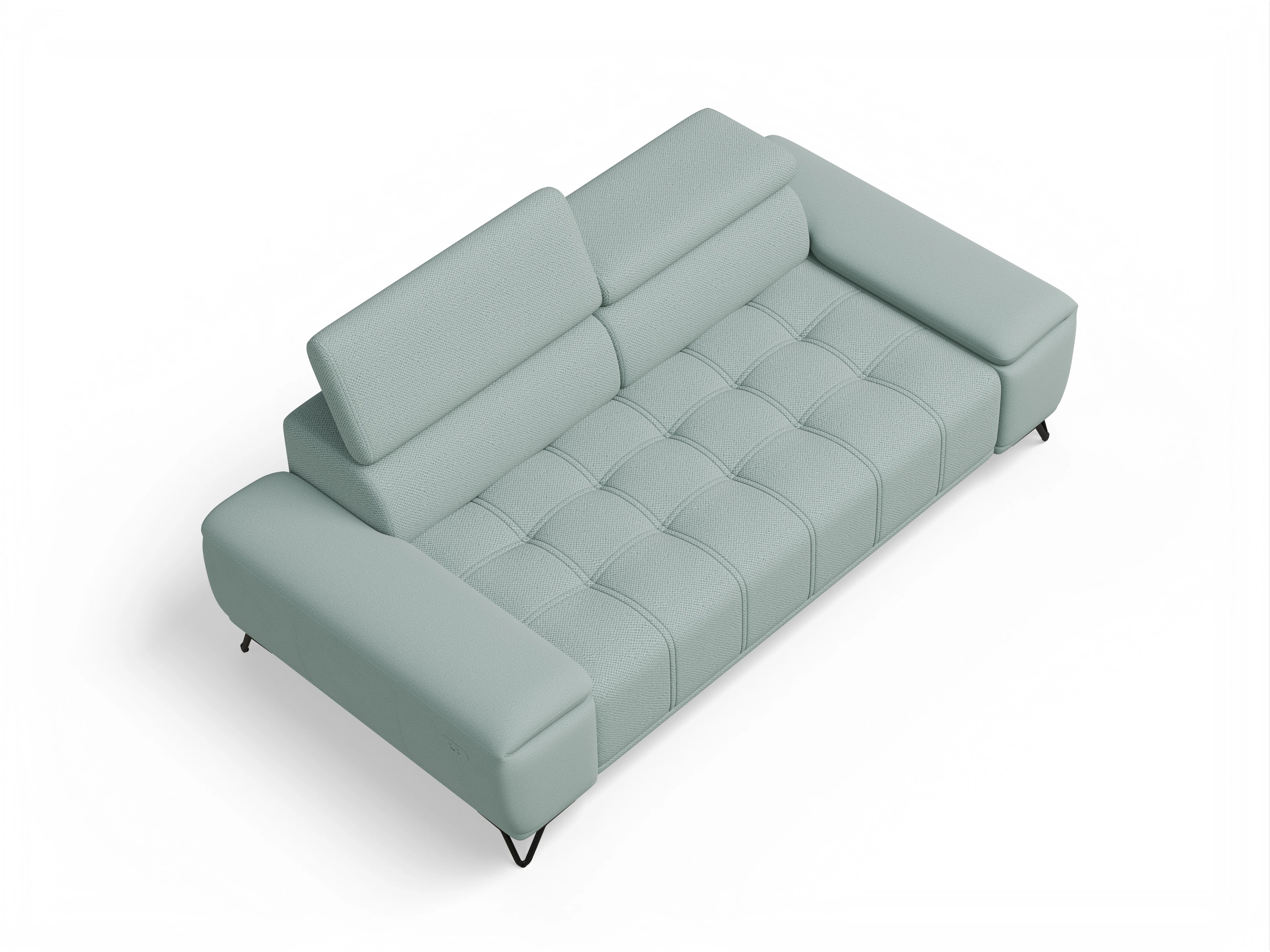 Ansicht des Produktes Sevilla 3-Sitzer Sofa in Stoff Blau