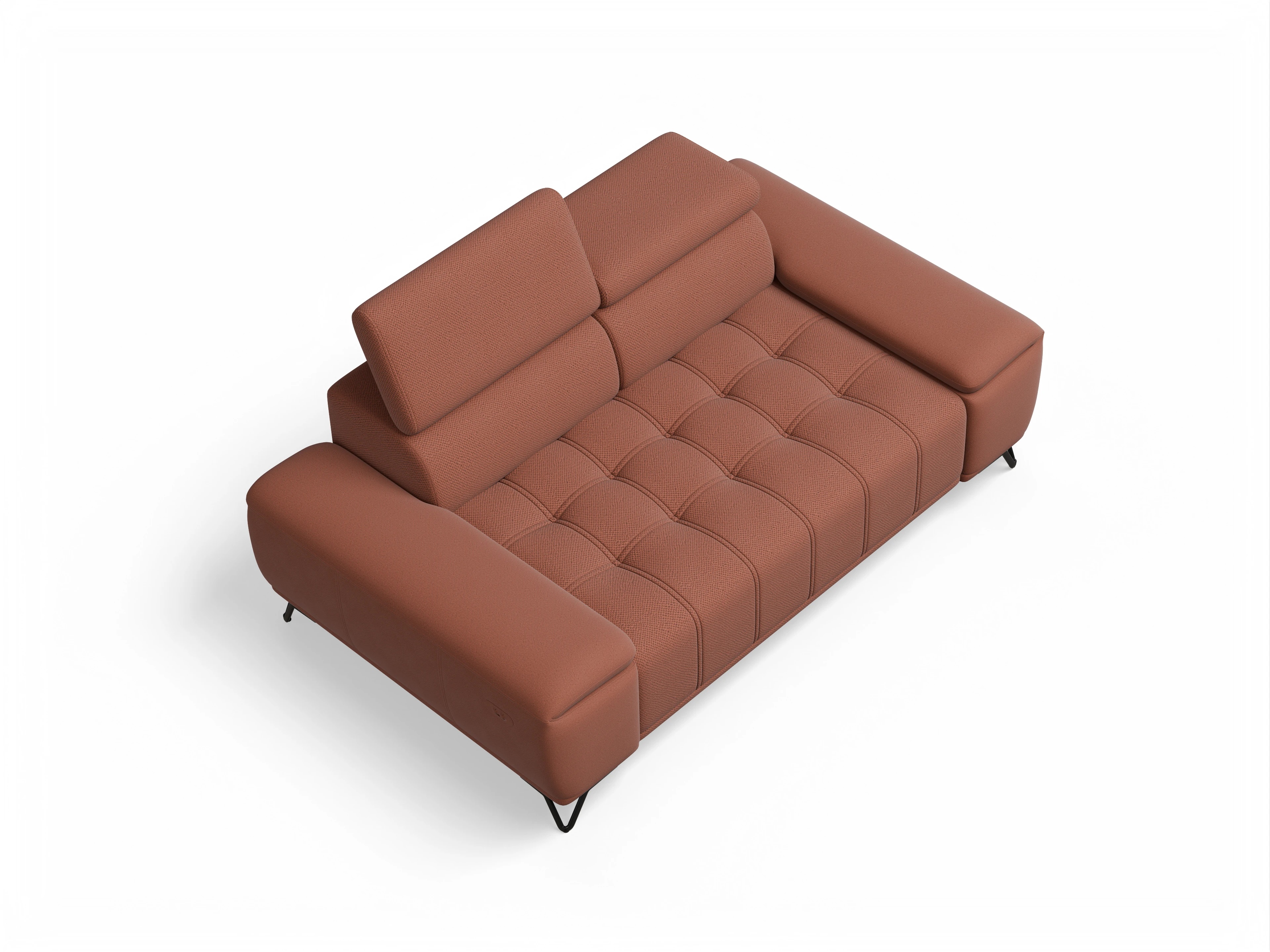 Ansicht des Produktes Sevilla 2-Sitzer Sofa in Stoff Braun