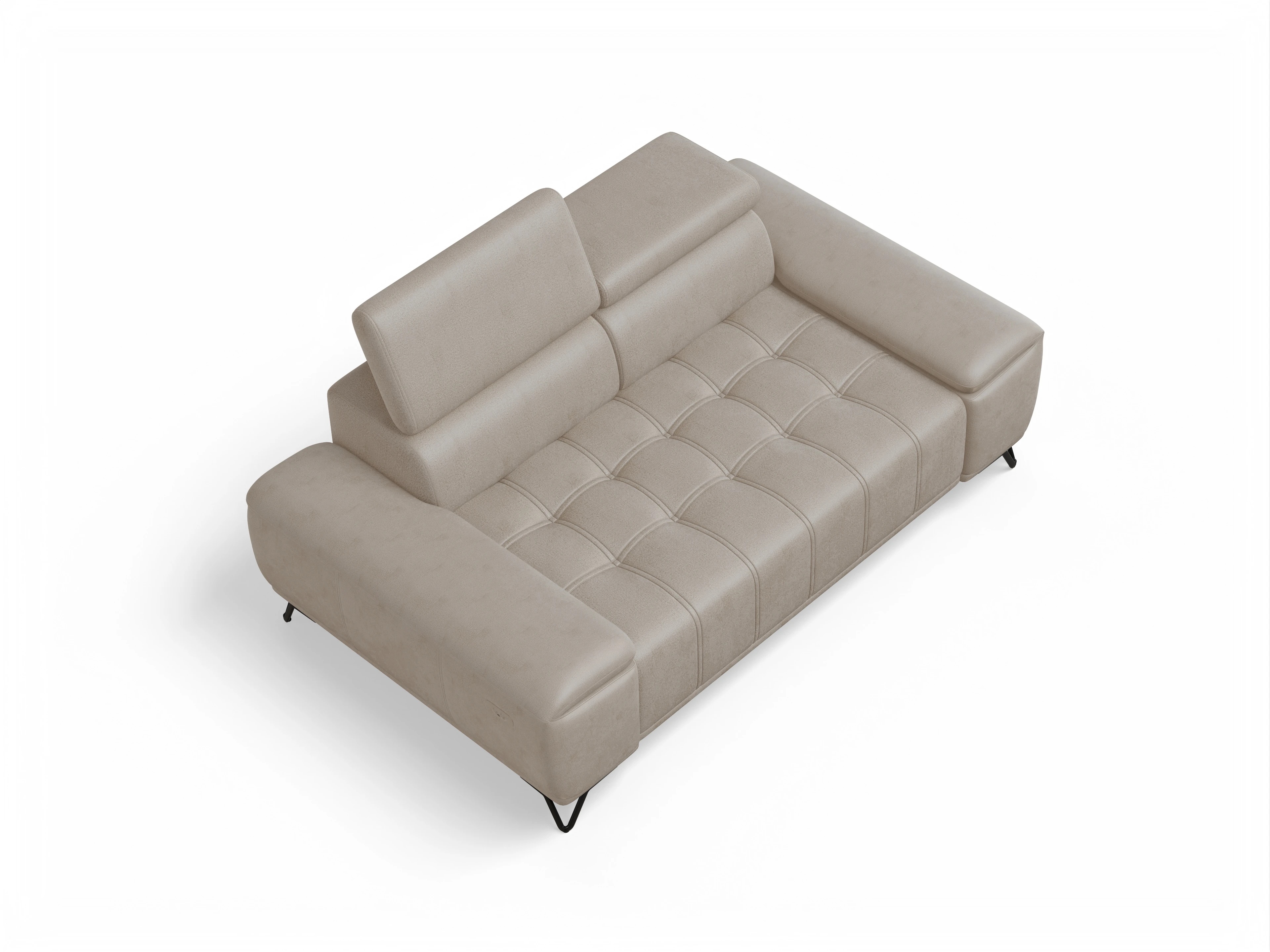 Sevilla 2-Sitzer Sofa ohne Funktion Ansicht des Produktes Sevilla in Stoff Beige