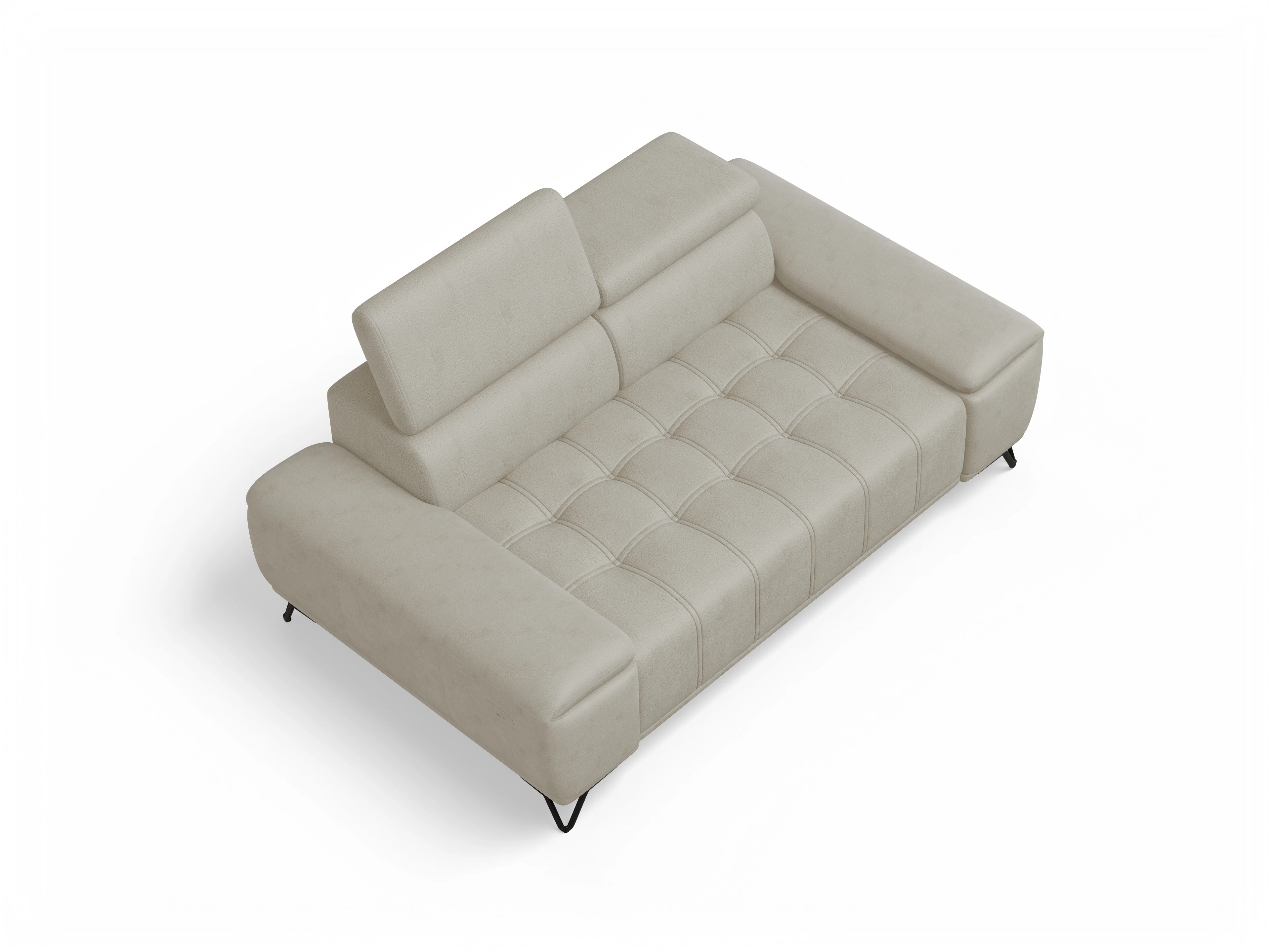 Sevilla 2-Sitzer Sofa ohne Funktion Ansicht des Produktes Sevilla in Stoff Beige