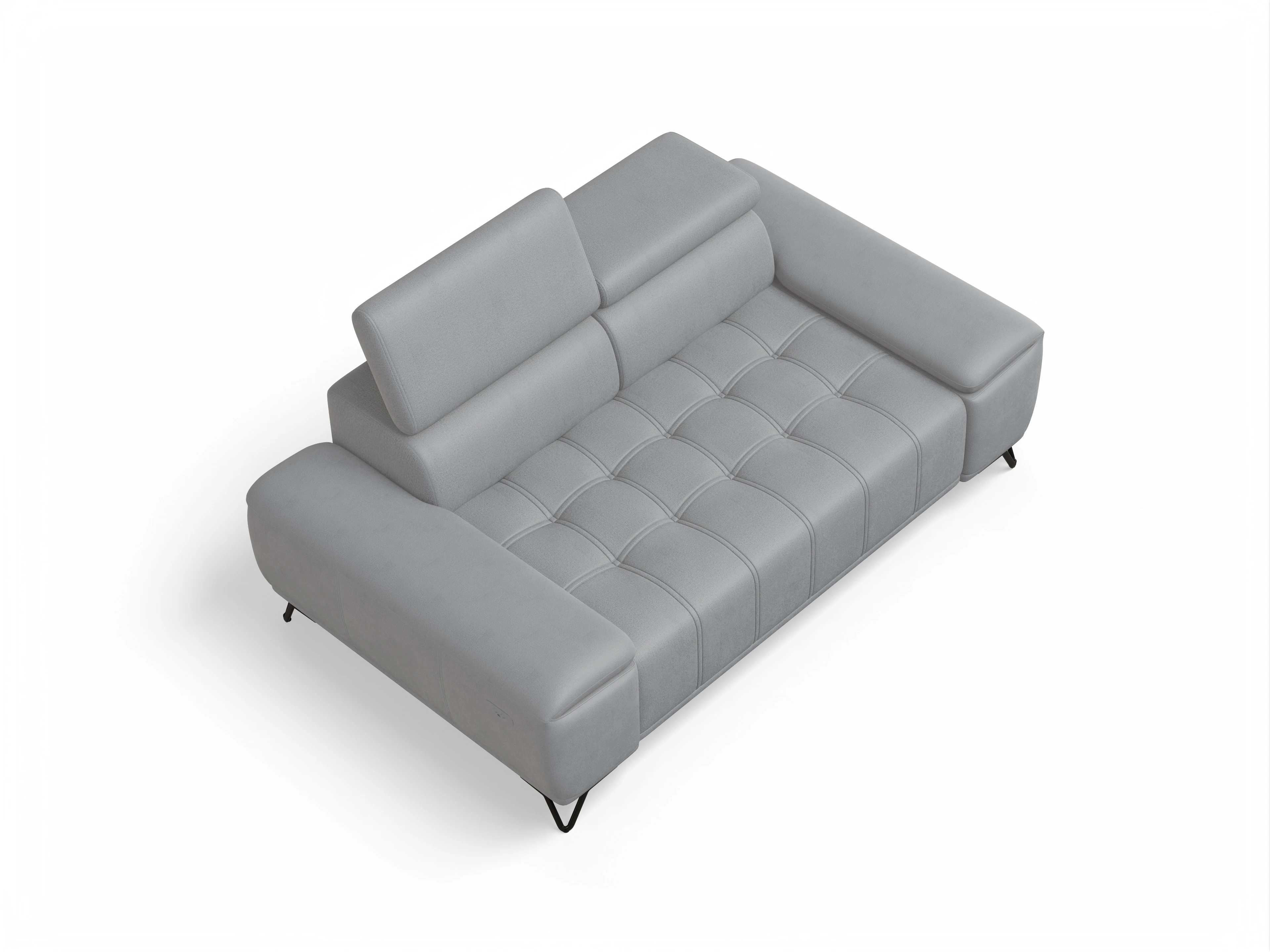 Ansicht des Produktes Sevilla 2-Sitzer Sofa in Stoff Grau