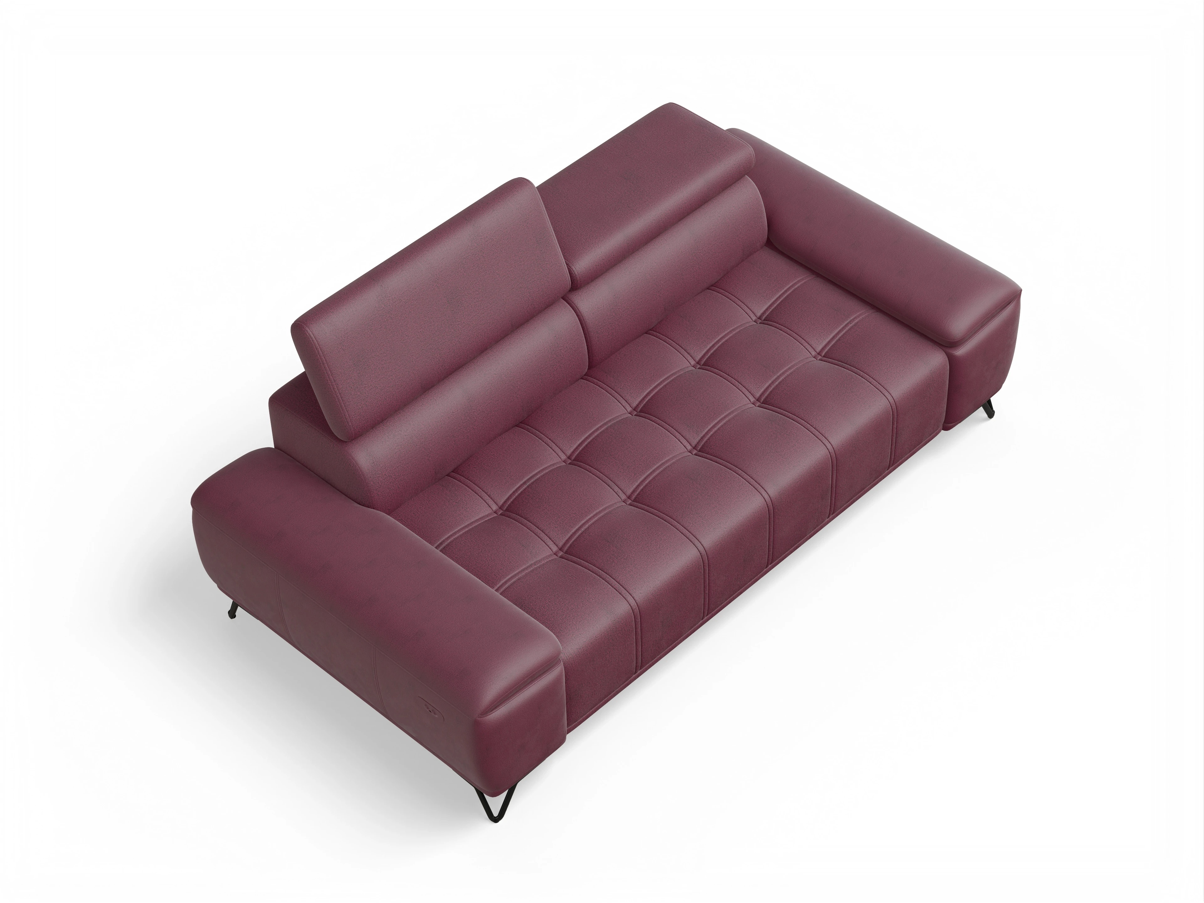Ansicht des Produktes Sevilla 3-Sitzer Sofa in Stoff Rot