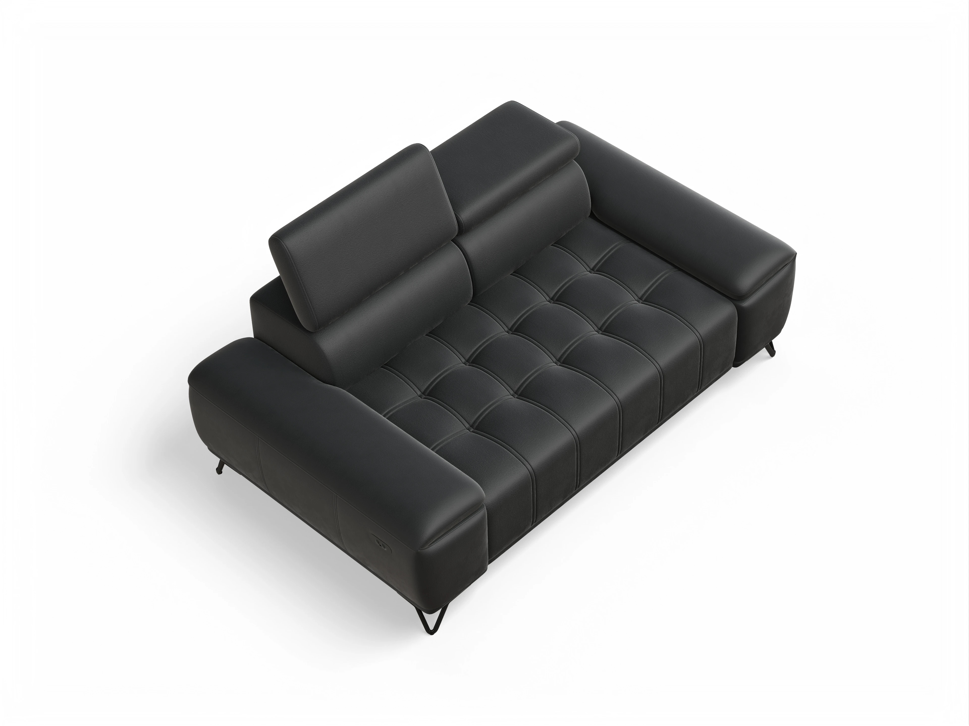 Ansicht des Produktes Sevilla 2-Sitzer Sofa in Stoff Schwarz