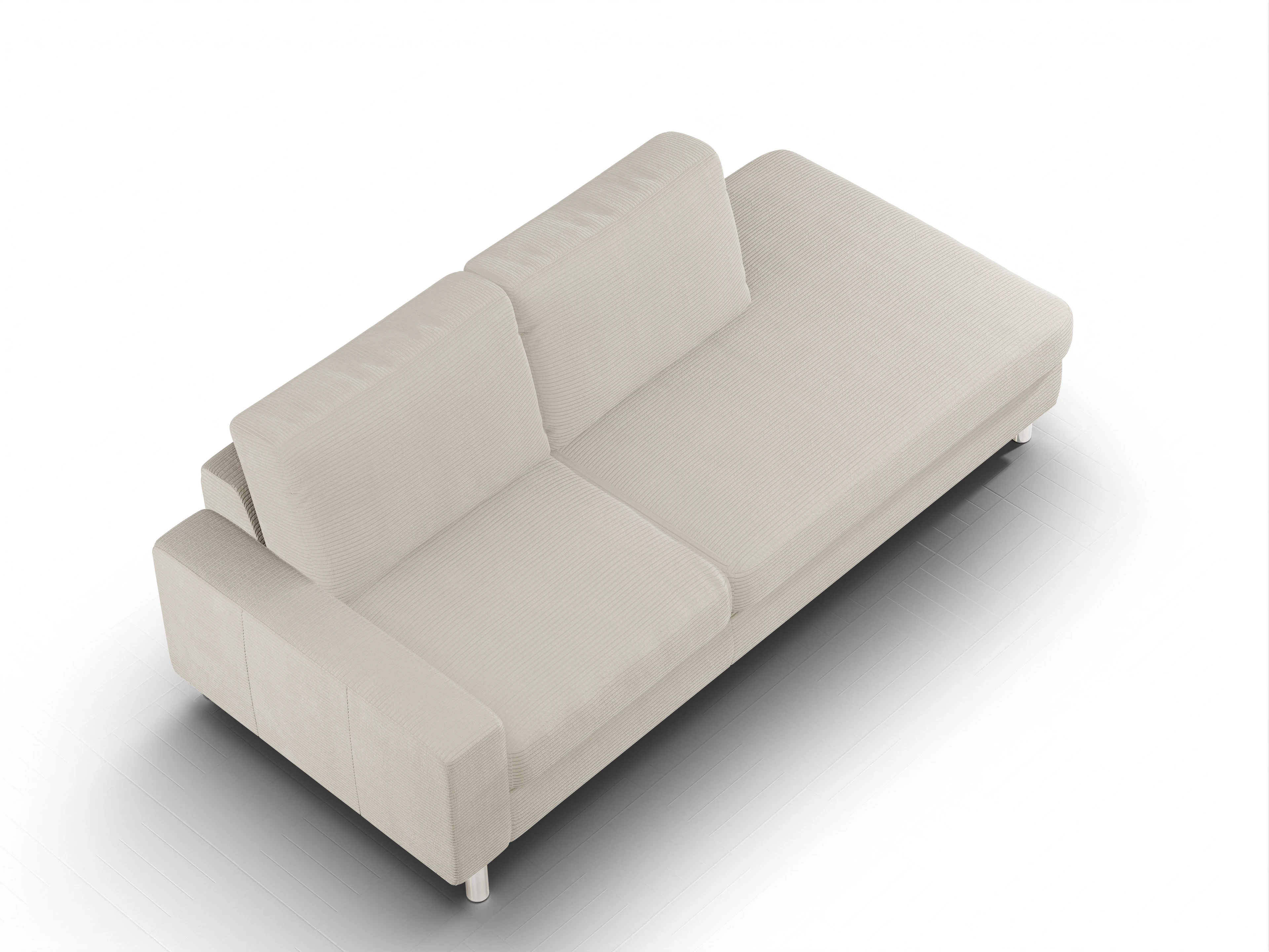 Ansicht des Produktes Campo 2.0 Ottomane ohne Bettkasten in Stoff Beige