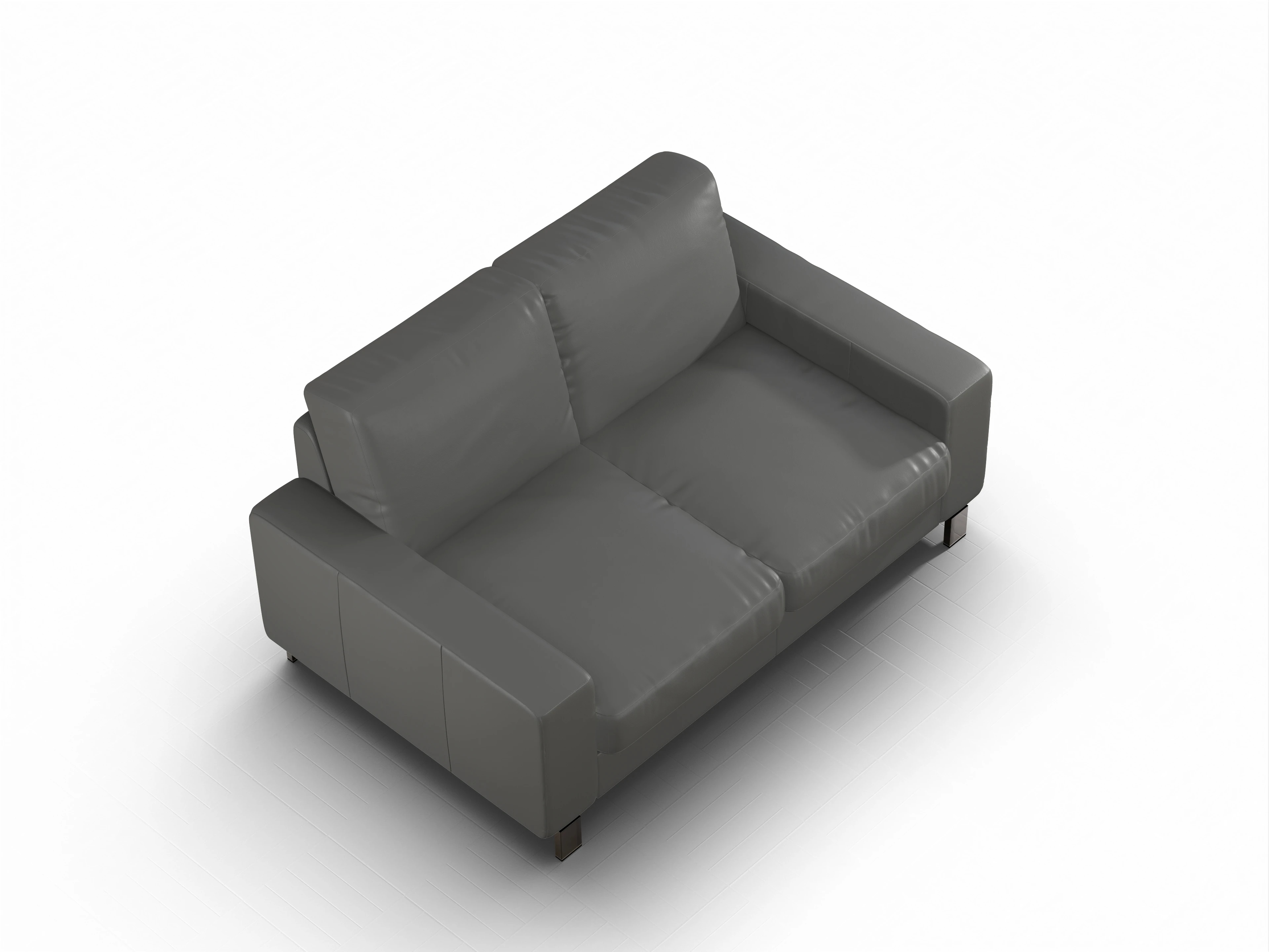 Ansicht des Produktes Casco 2.0 2-Sitzer Sofa in Leder Grau