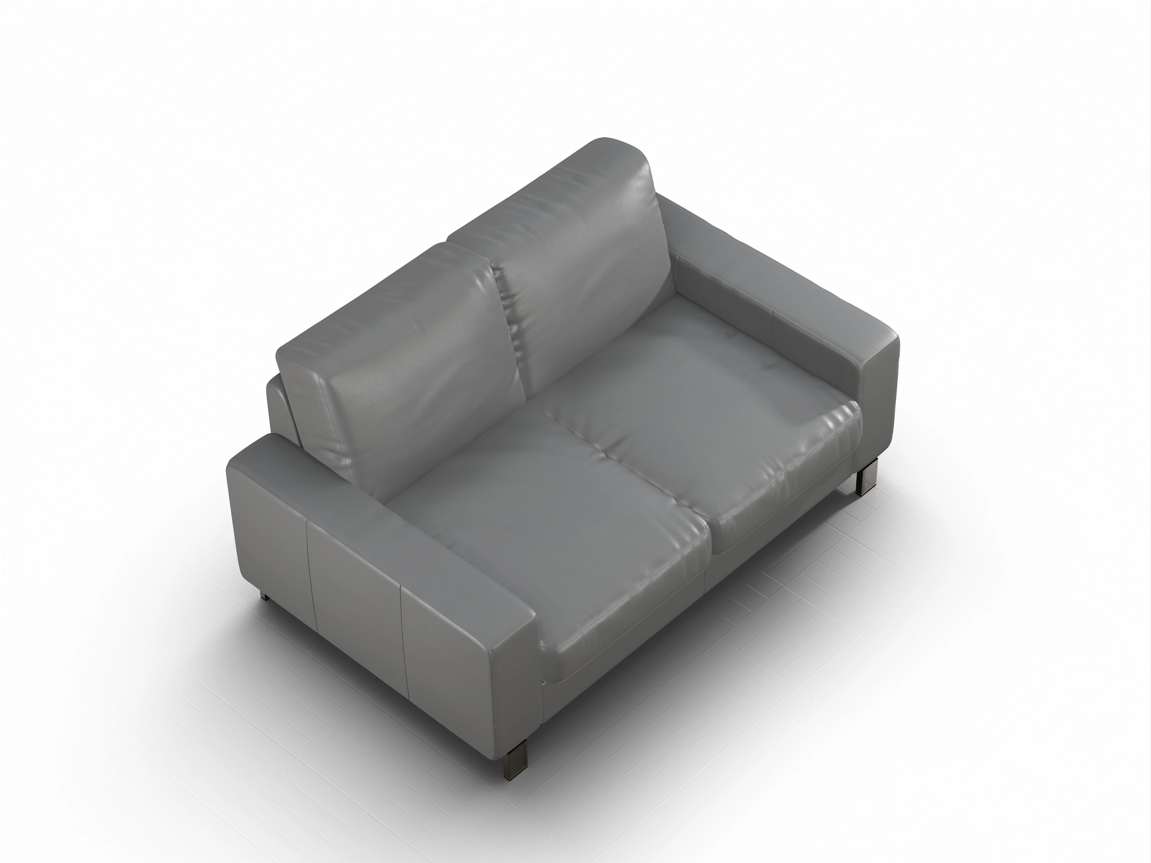 Ansicht des Produktes Casco 2.0 2-Sitzer Sofa in Leder Grau
