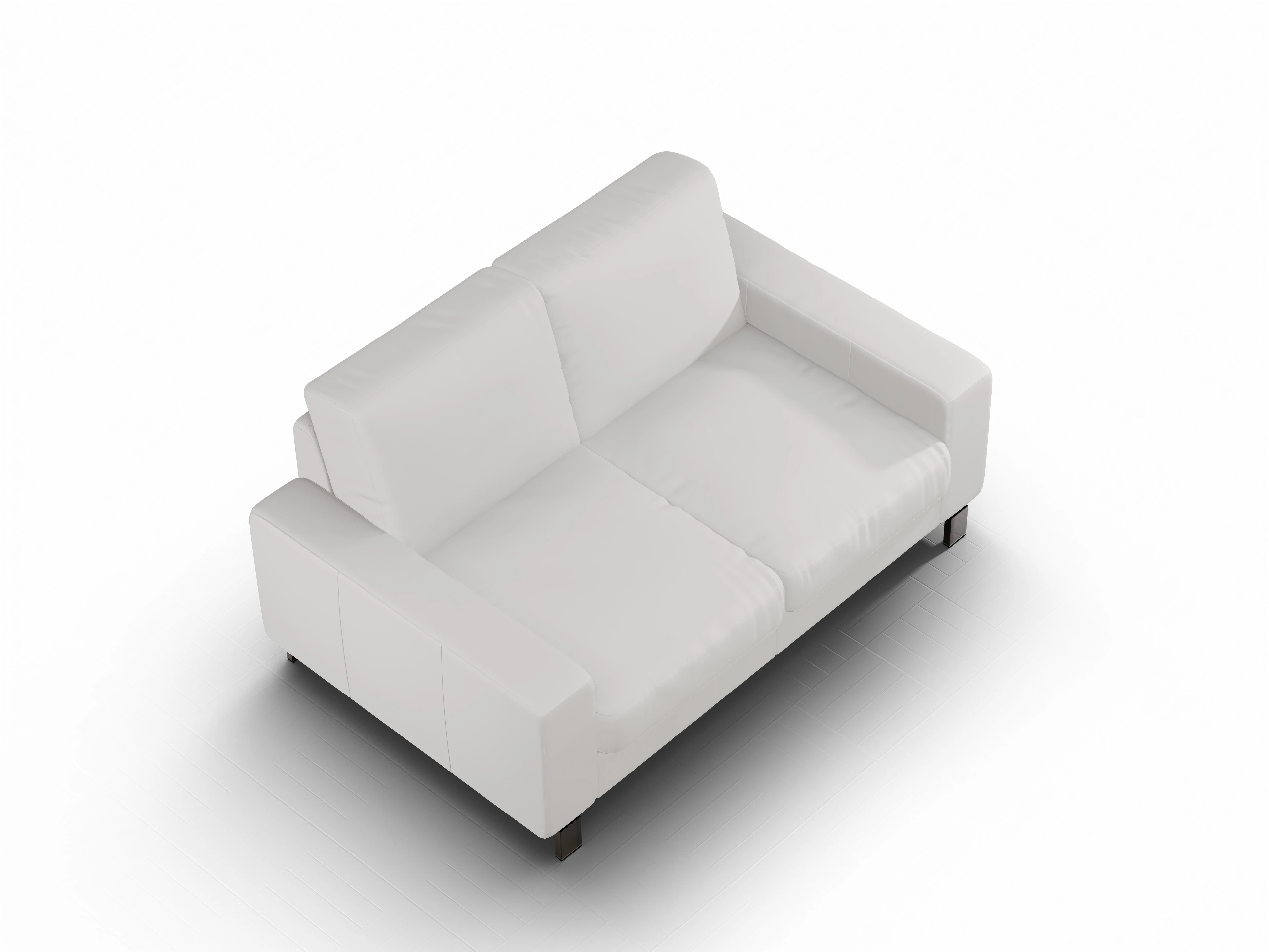Casco 2-Sitzer Sofa Ansicht des Produktes Casco 2.0 2-Sitzer Sofa in Leder Grau