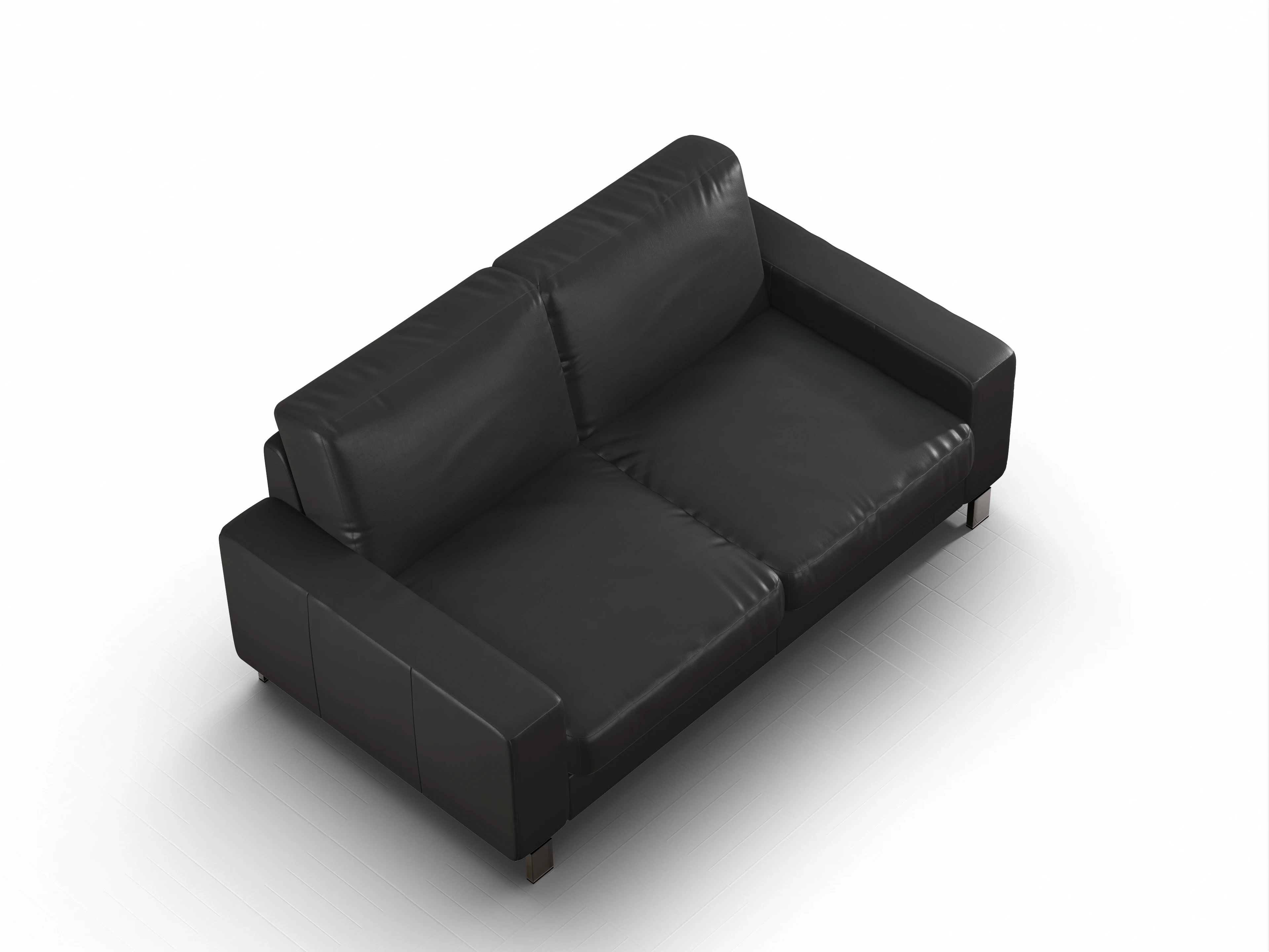 Ansicht des Produktes Casco 2.0 2,5-Sitzer Sofa in Leder Schwarz