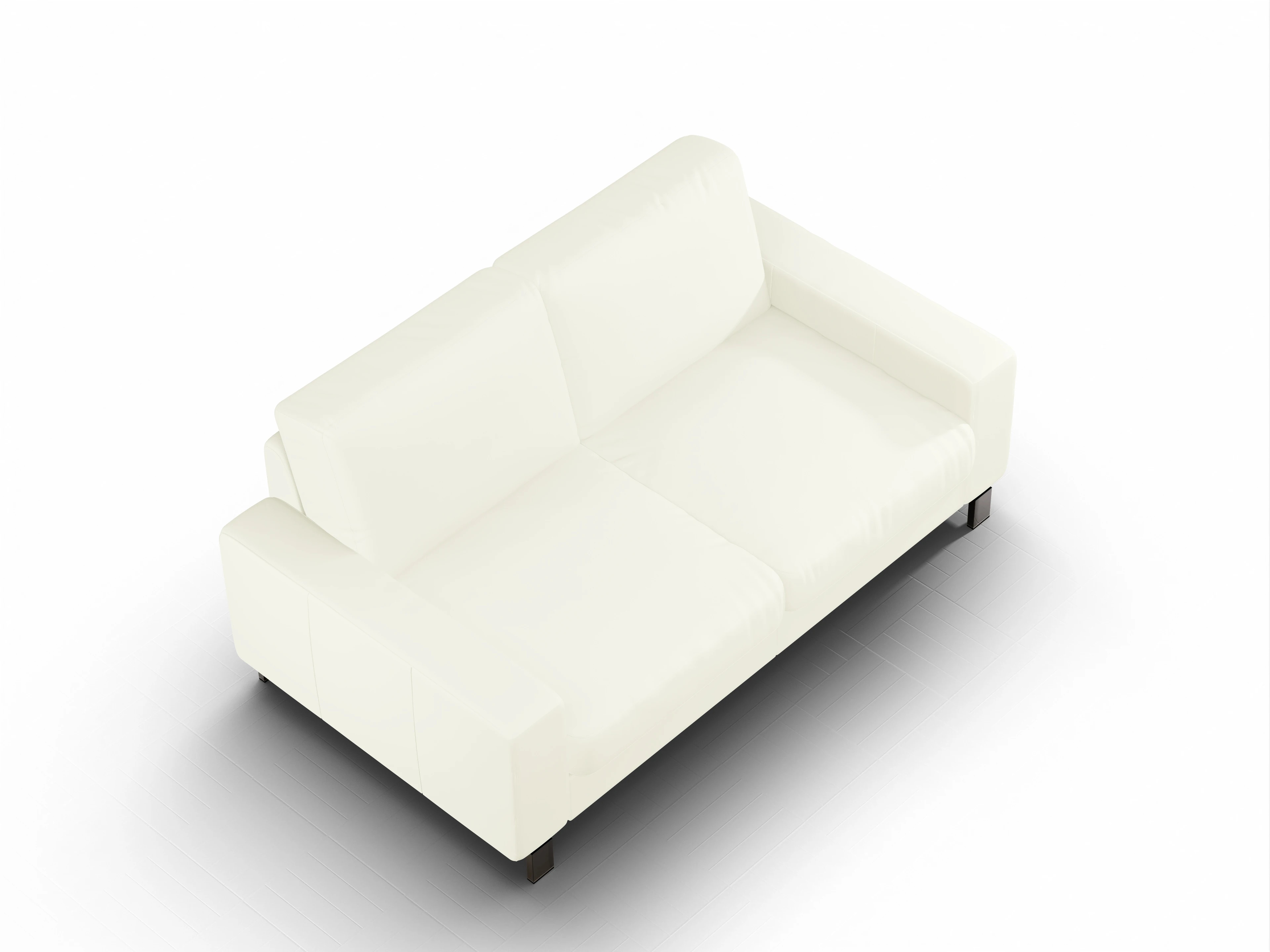 Ansicht des Produktes Casco 2.0 2,5-Sitzer Sofa in Leder Weiss