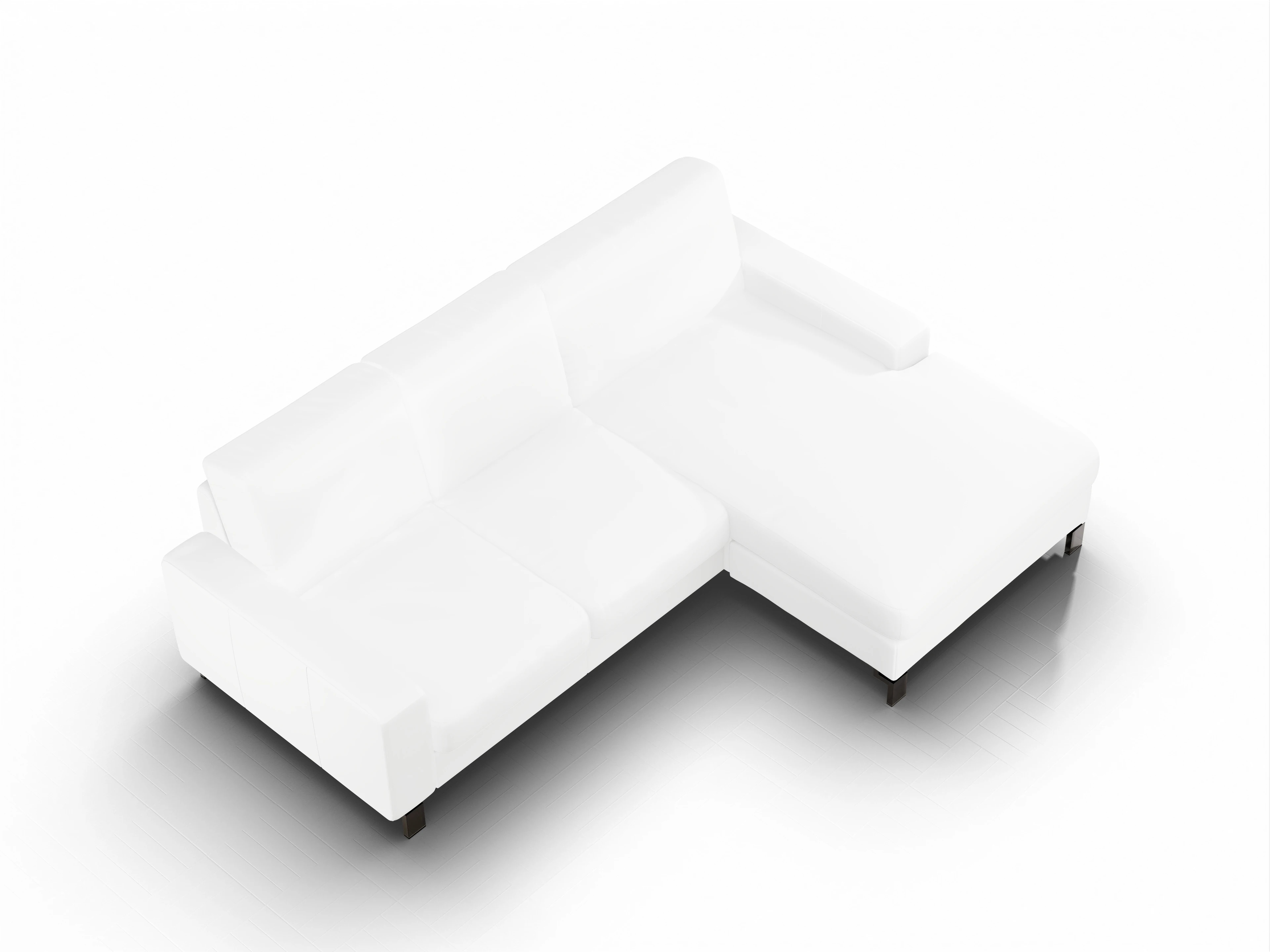 Ansicht des Produktes Casco 2.0 Ecksofa rechts Abschluss offen in Leder Beige