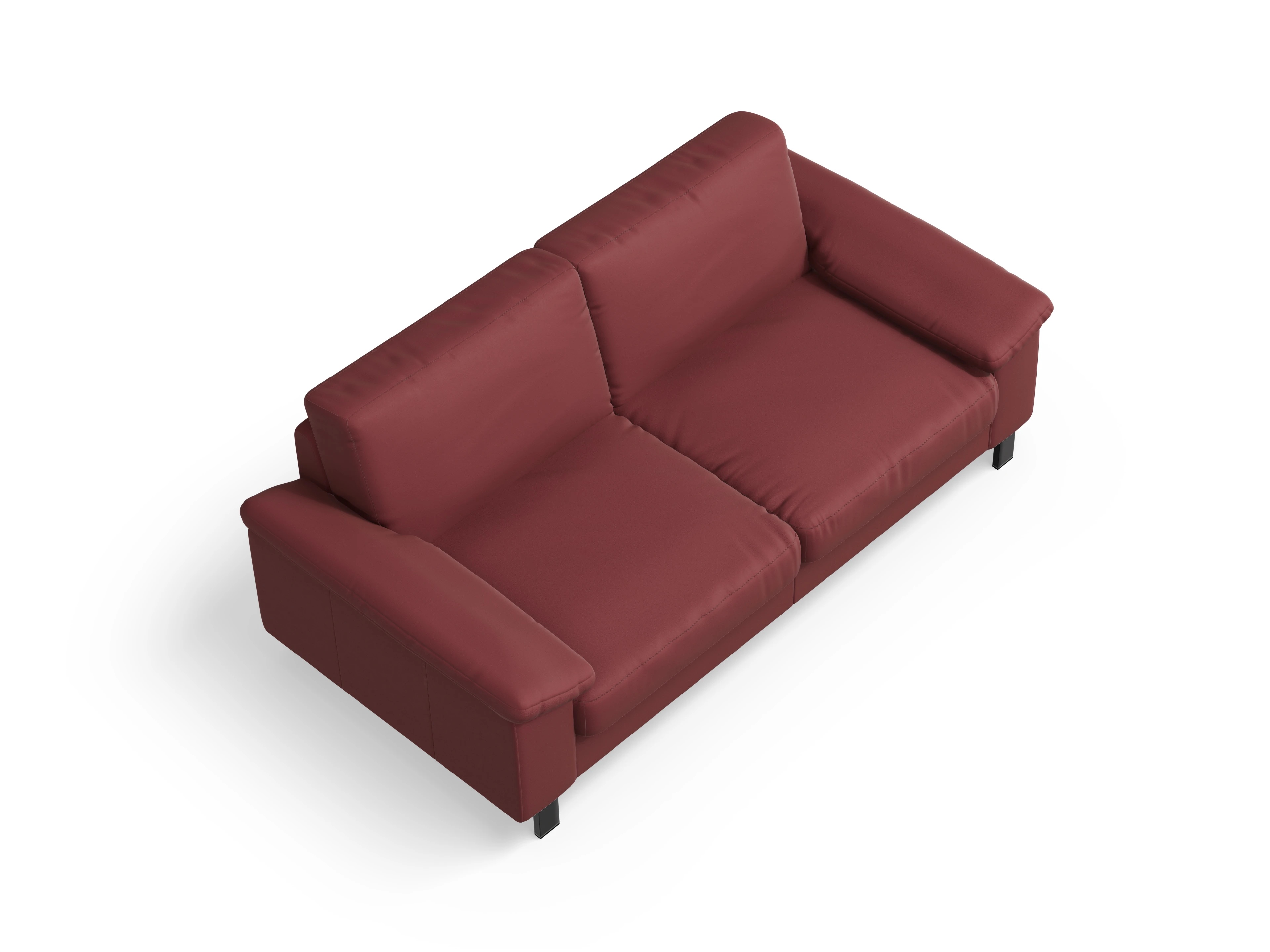 Casco 3-Sitzer Sofa Ansicht des Produktes Casco 2.0 3-Sitzer Sofa in Leder Rot