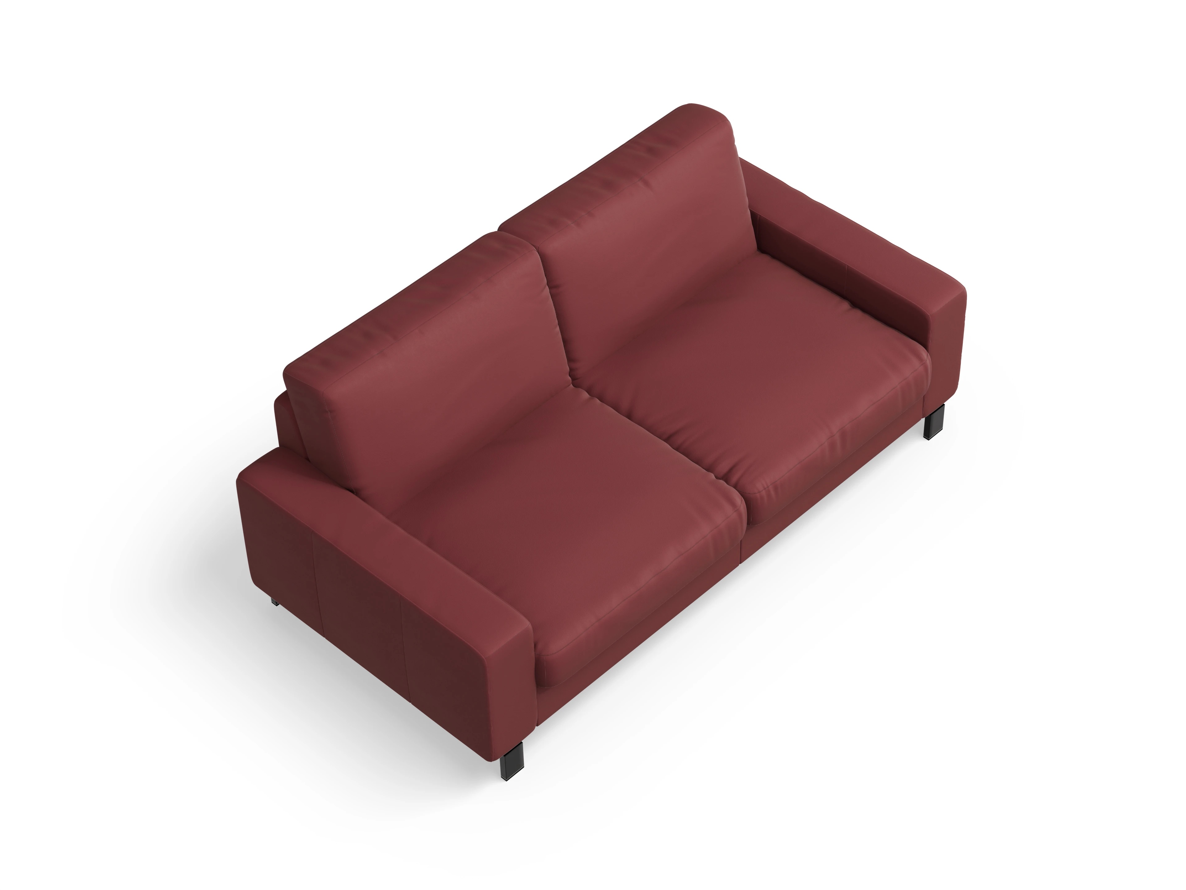 Casco 3-Sitzer Sofa Ansicht des Produktes Casco 2.0 3-Sitzer Sofa in Leder Rot