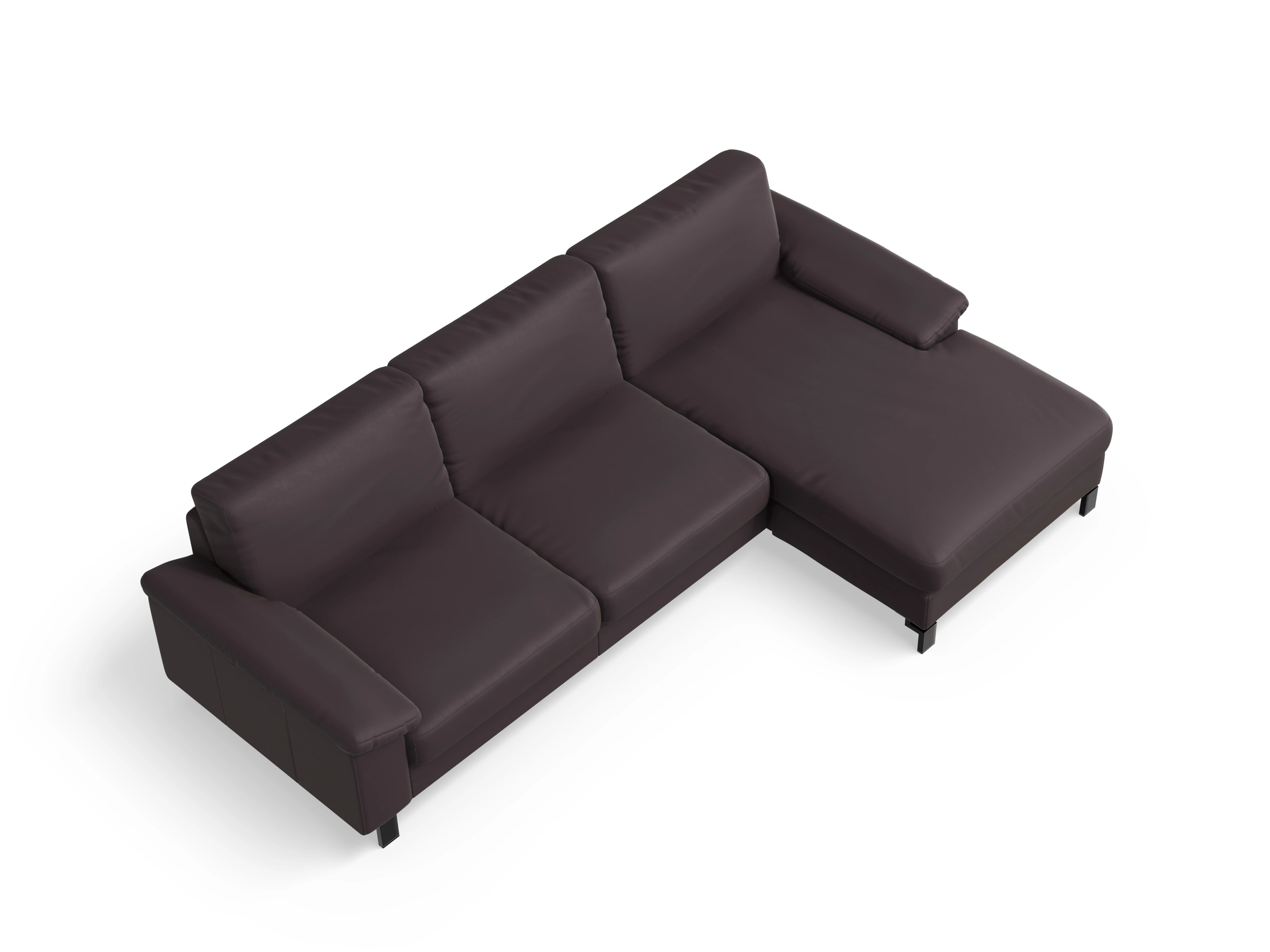 Ansicht des Produktes Casco 2.0 Ecksofa rechts Abschluss offen in Leder Braun