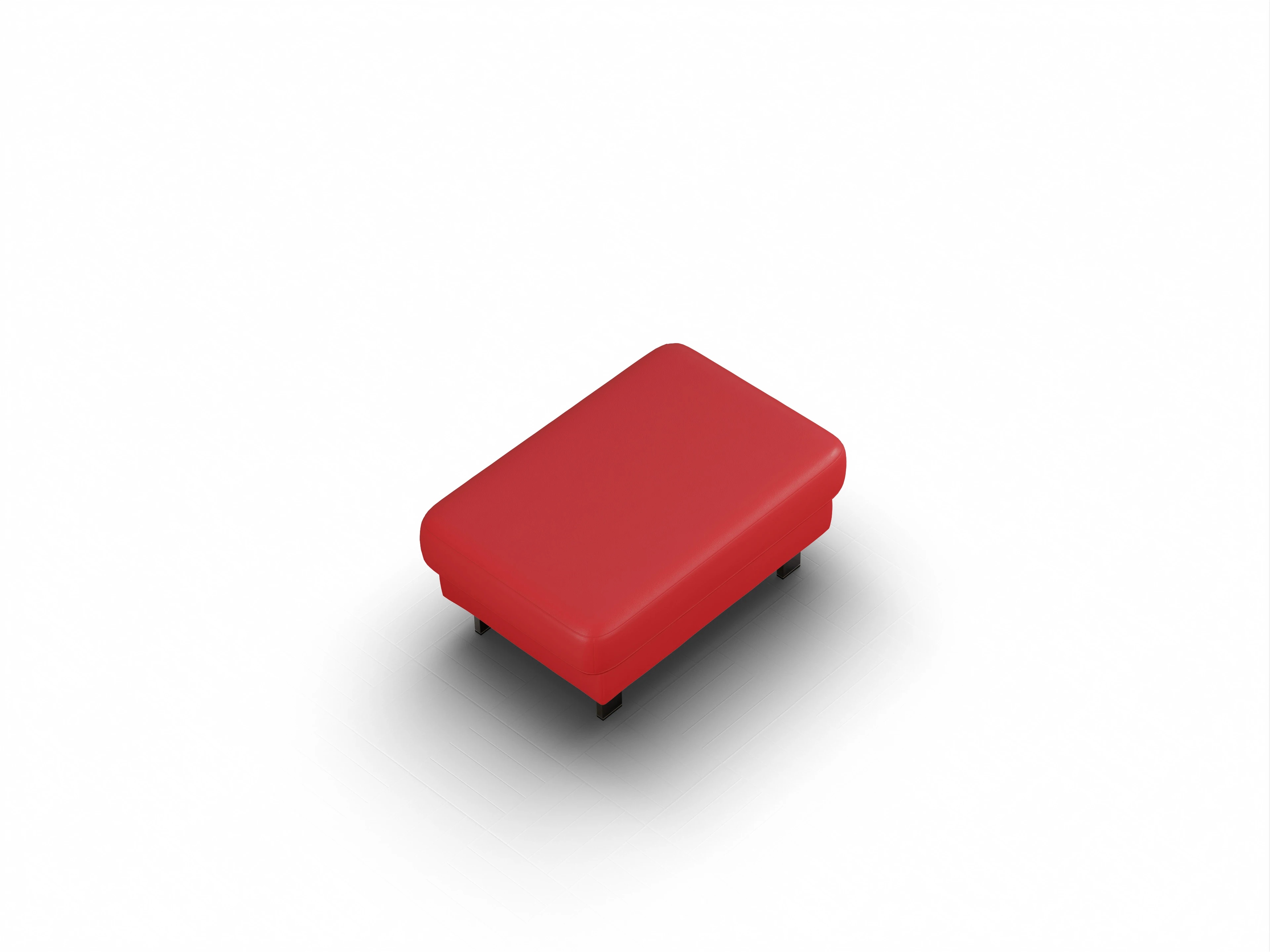 Ansicht des Produktes Casco 2.0 Hocker in Leder Rot