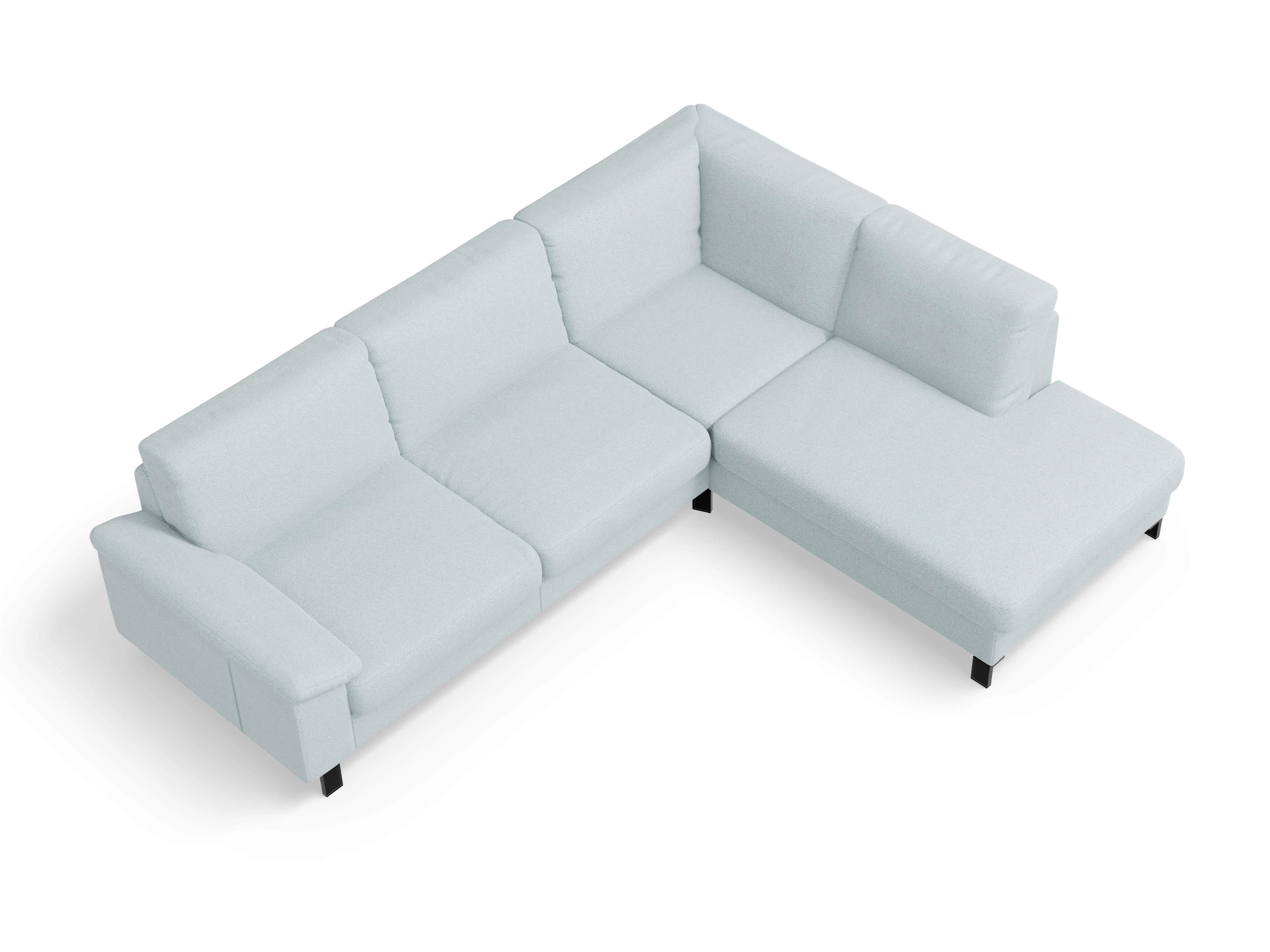Ansicht des Produktes Casco 2.0 Ecksofa rechts Abschluss offen in Stoff Blau