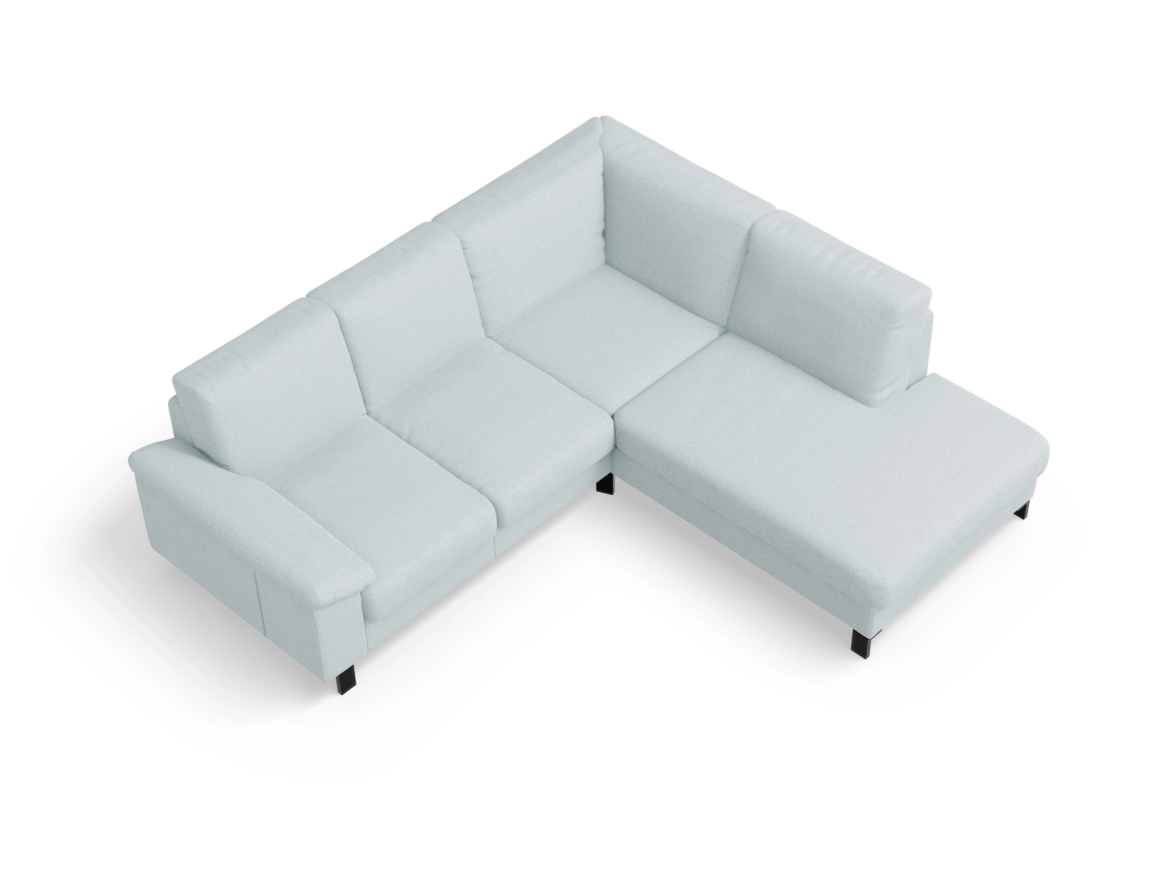 Ansicht des Produktes Casco 2.0 Ecksofa rechts Abschluss offen in Stoff Blau