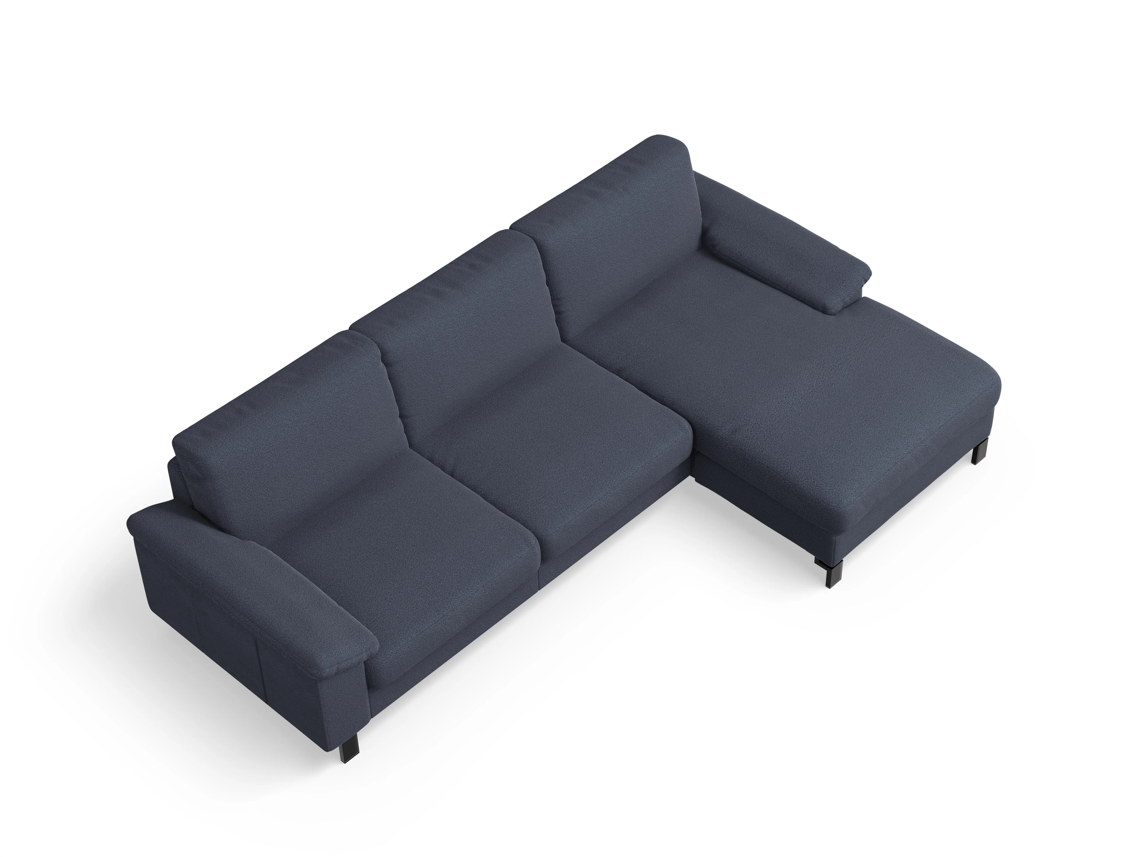 Ansicht des Produktes Casco 2.0 Ecksofa rechts Abschluss offen in Stoff Blau