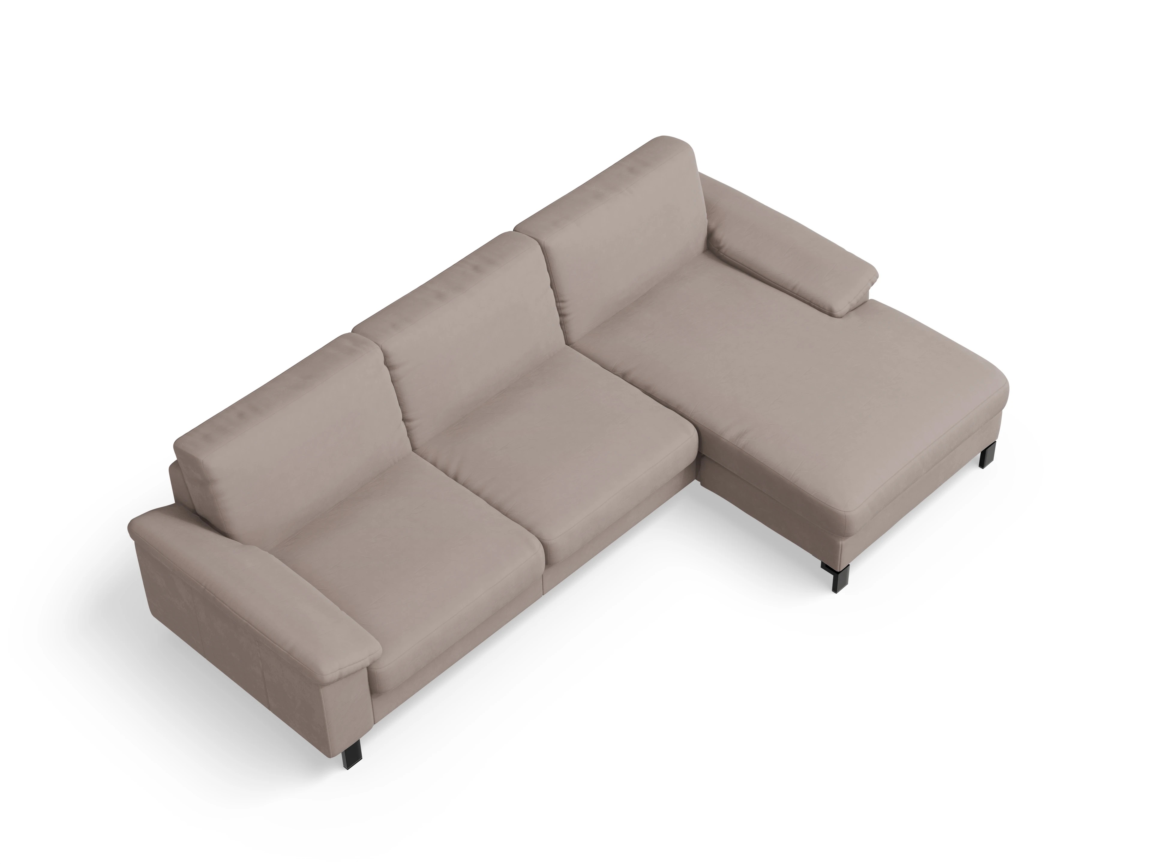 Ansicht des Produktes Casco 2.0 Ecksofa rechts Abschluss offen in Stoff Beige