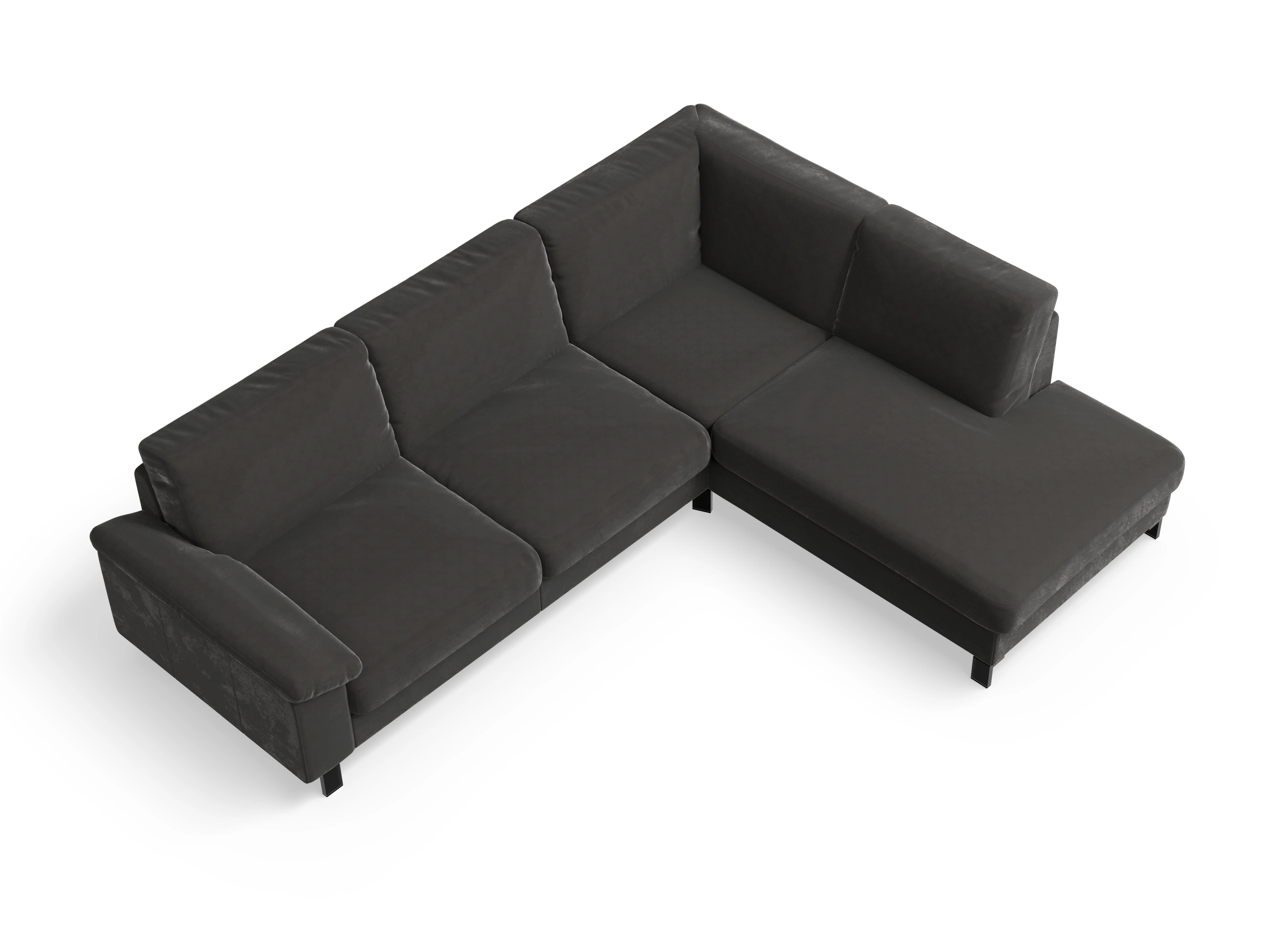 Casco Ecksofa UM Large R Ansicht des Produktes Casco 2.0 Ecksofa rechts Abschluss offen in Stoff Grau