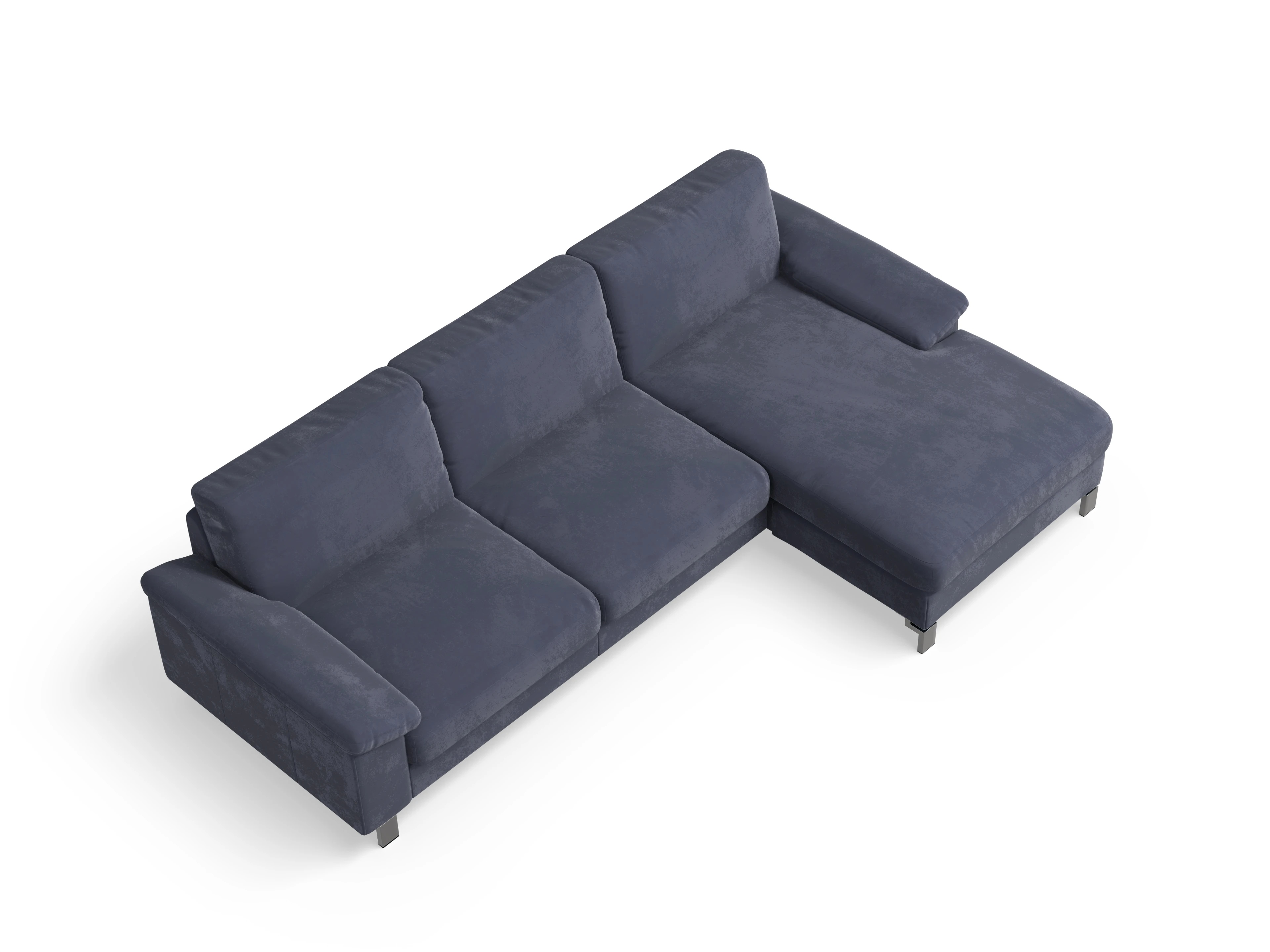Casco Ecksofa LO Large R Ansicht des Produktes Casco 2.0 Ecksofa rechts Abschluss offen in Stoff Blau