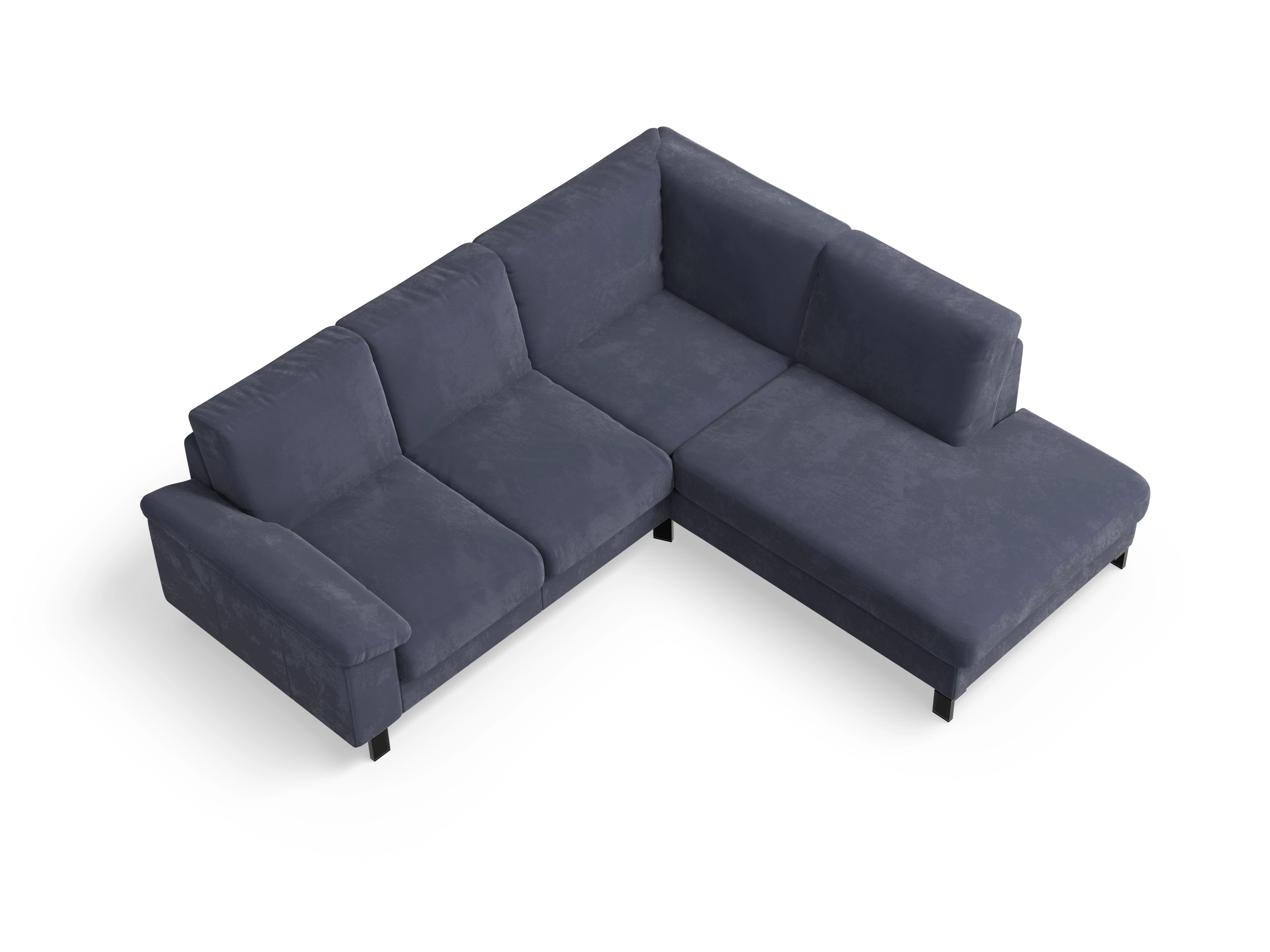 Ansicht des Produktes Casco 2.0 Ecksofa rechts Abschluss offen in Stoff Blau