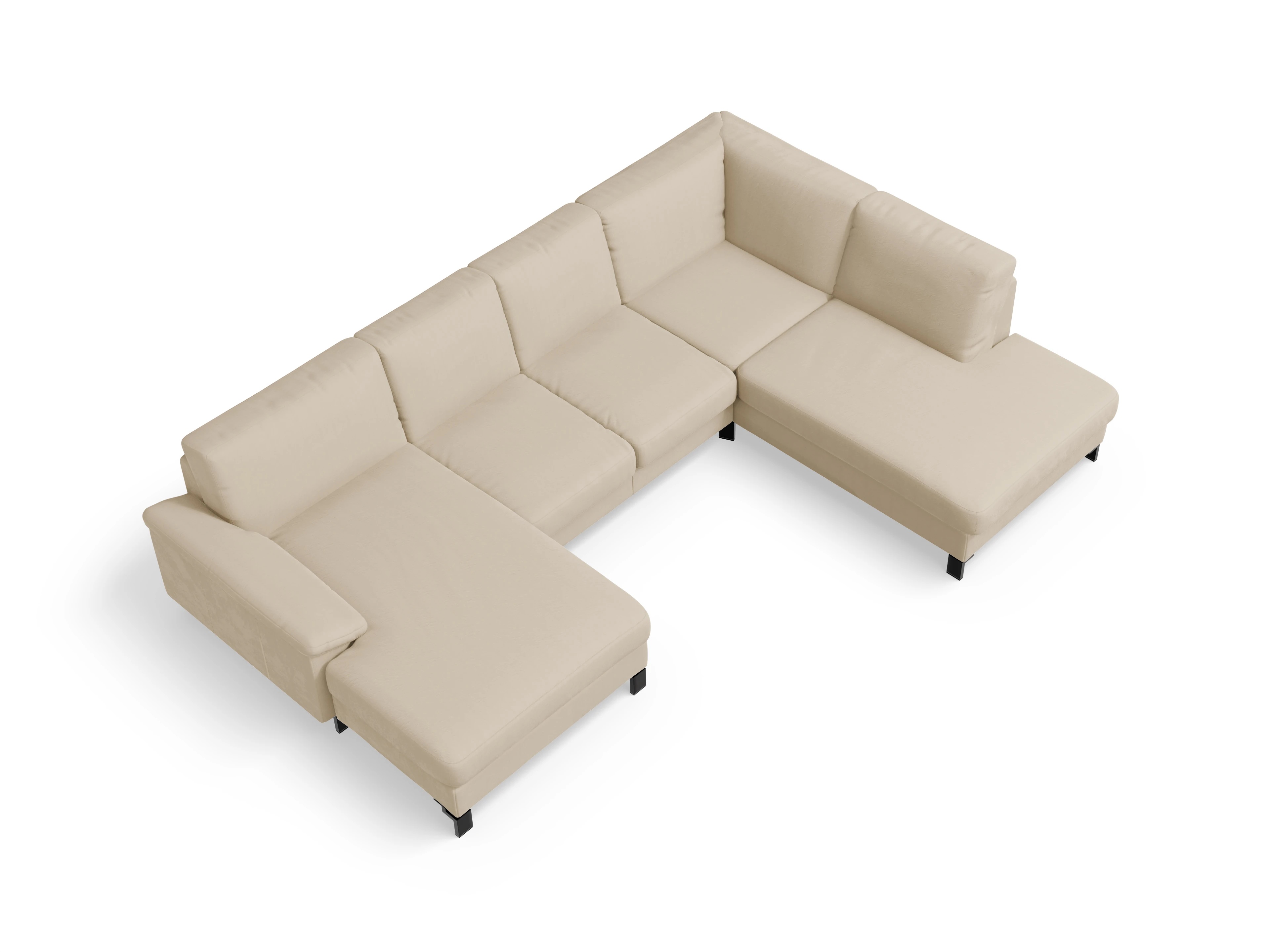 Ansicht des Produktes Casco 2.0 Wohnlandschaft offen beidseitig in Stoff Beige