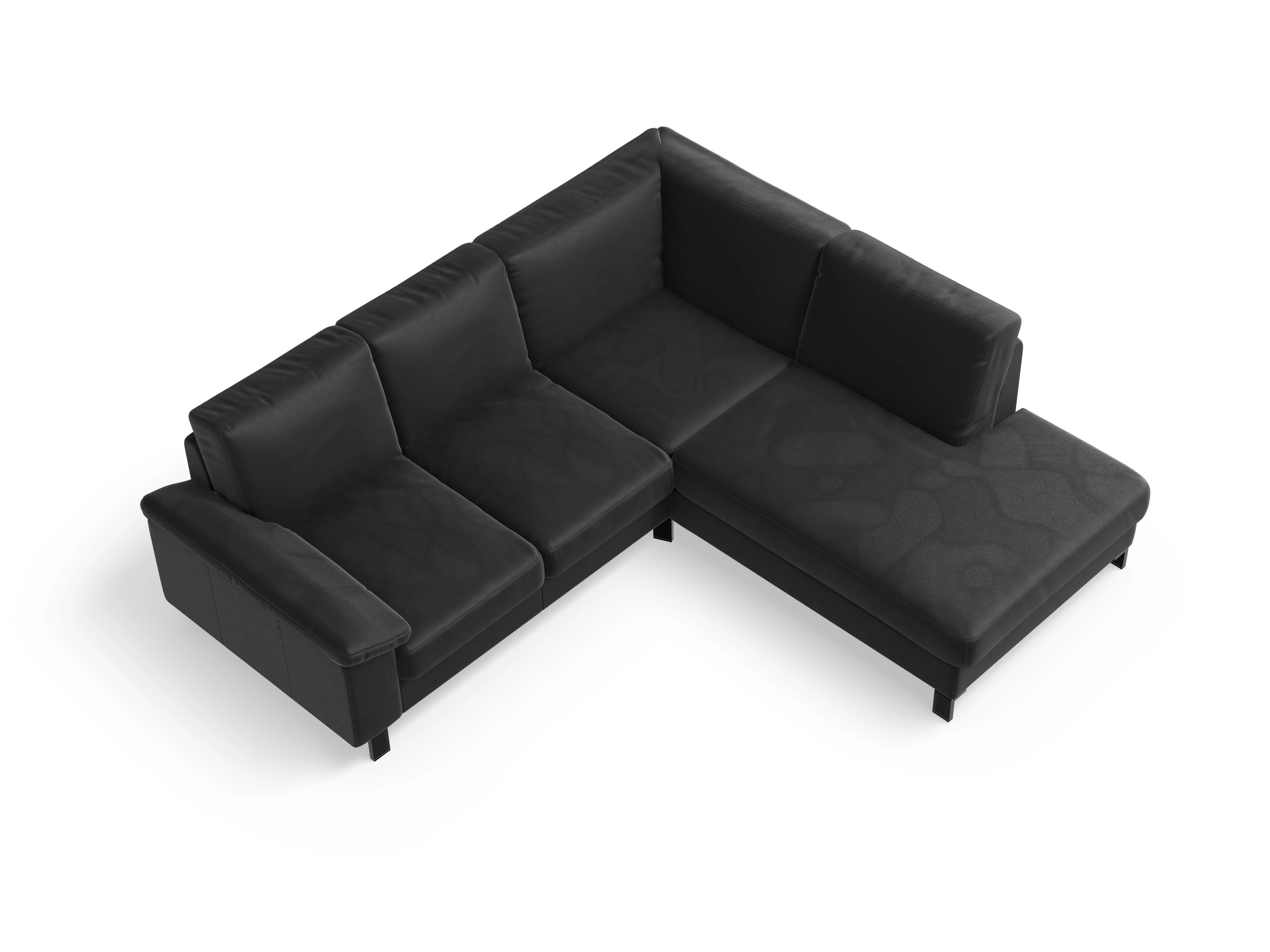Ansicht des Produktes Casco 2.0 Ecksofa rechts Abschluss offen in Leder Grau