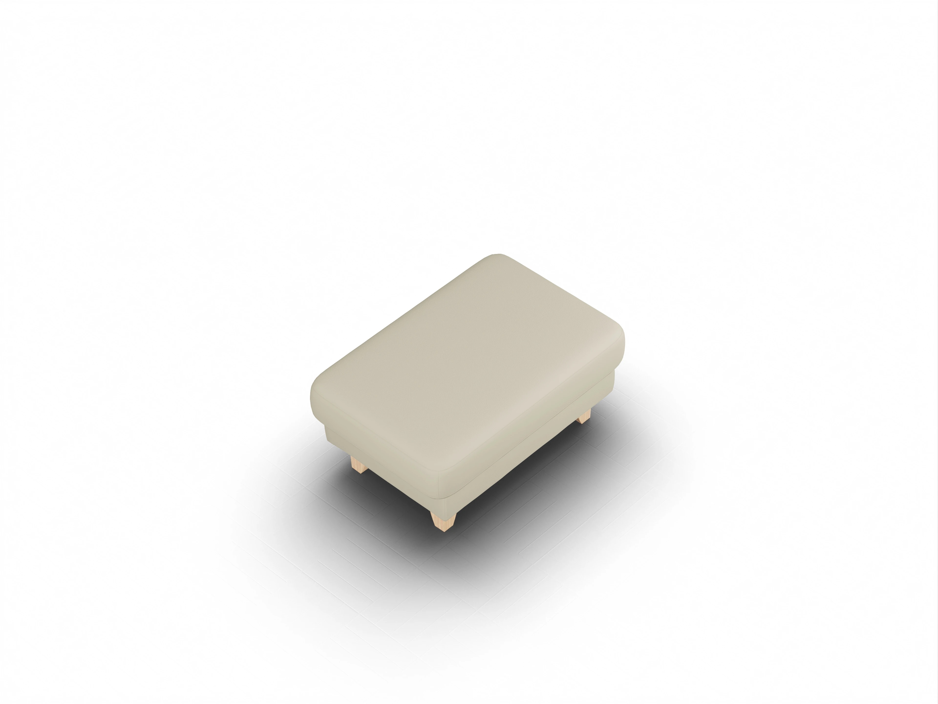 Ansicht des Produktes Casco 2.0 Hocker in Leder Beige