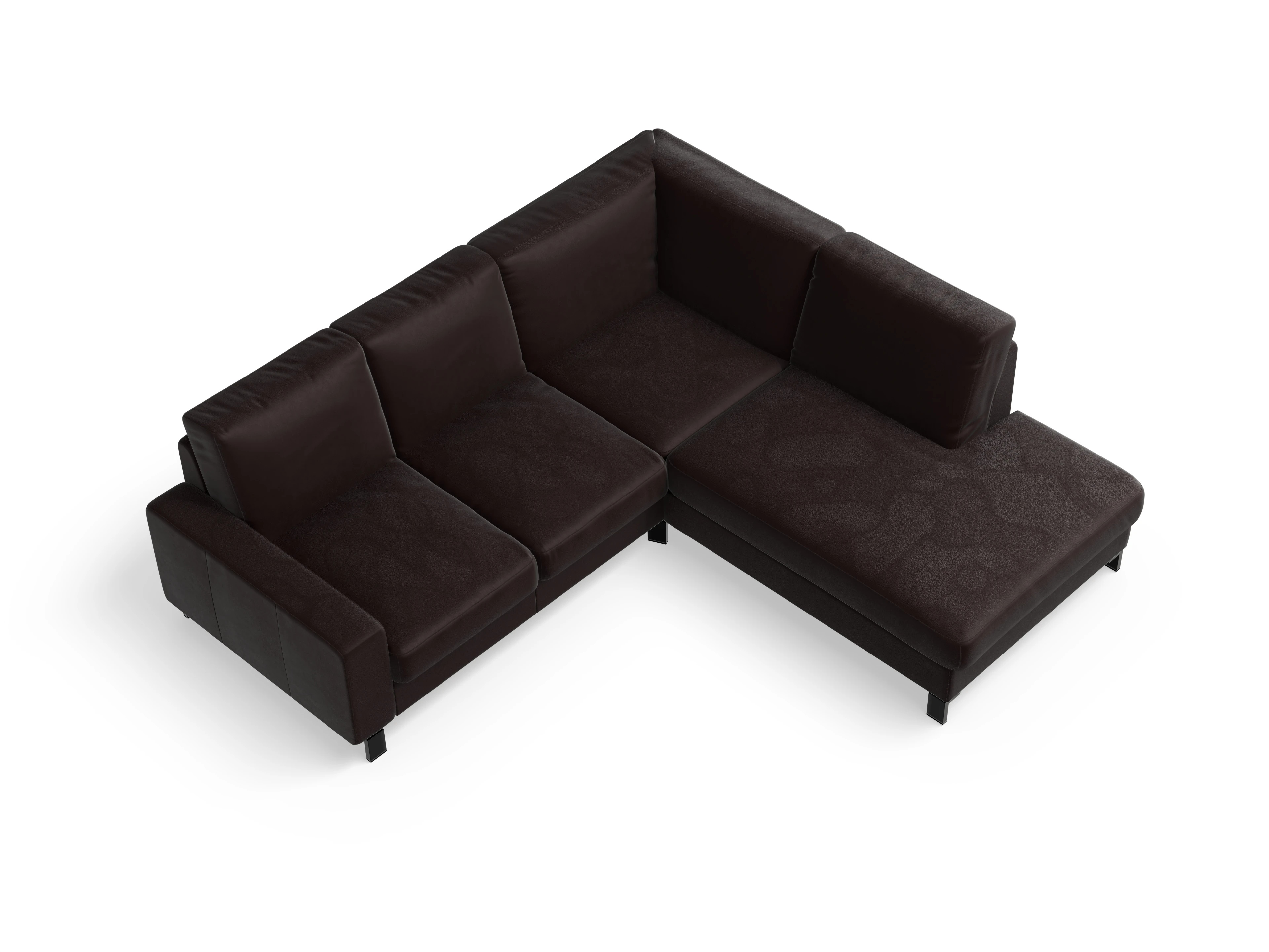 Ansicht des Produktes Casco 2.0 Ecksofa rechts Abschluss offen in Leder Braun