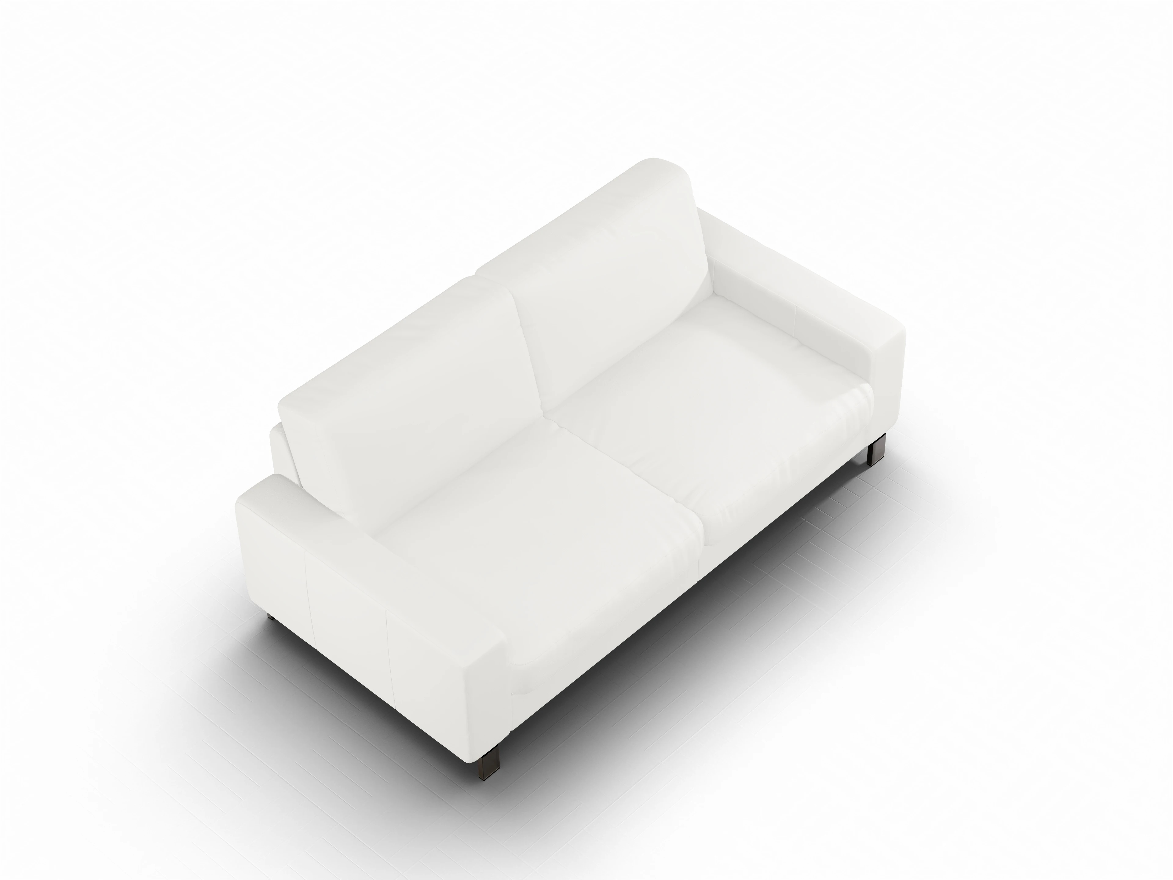 Ansicht des Produktes Casco 2.0 3-Sitzer Sofa in Leder Weiss