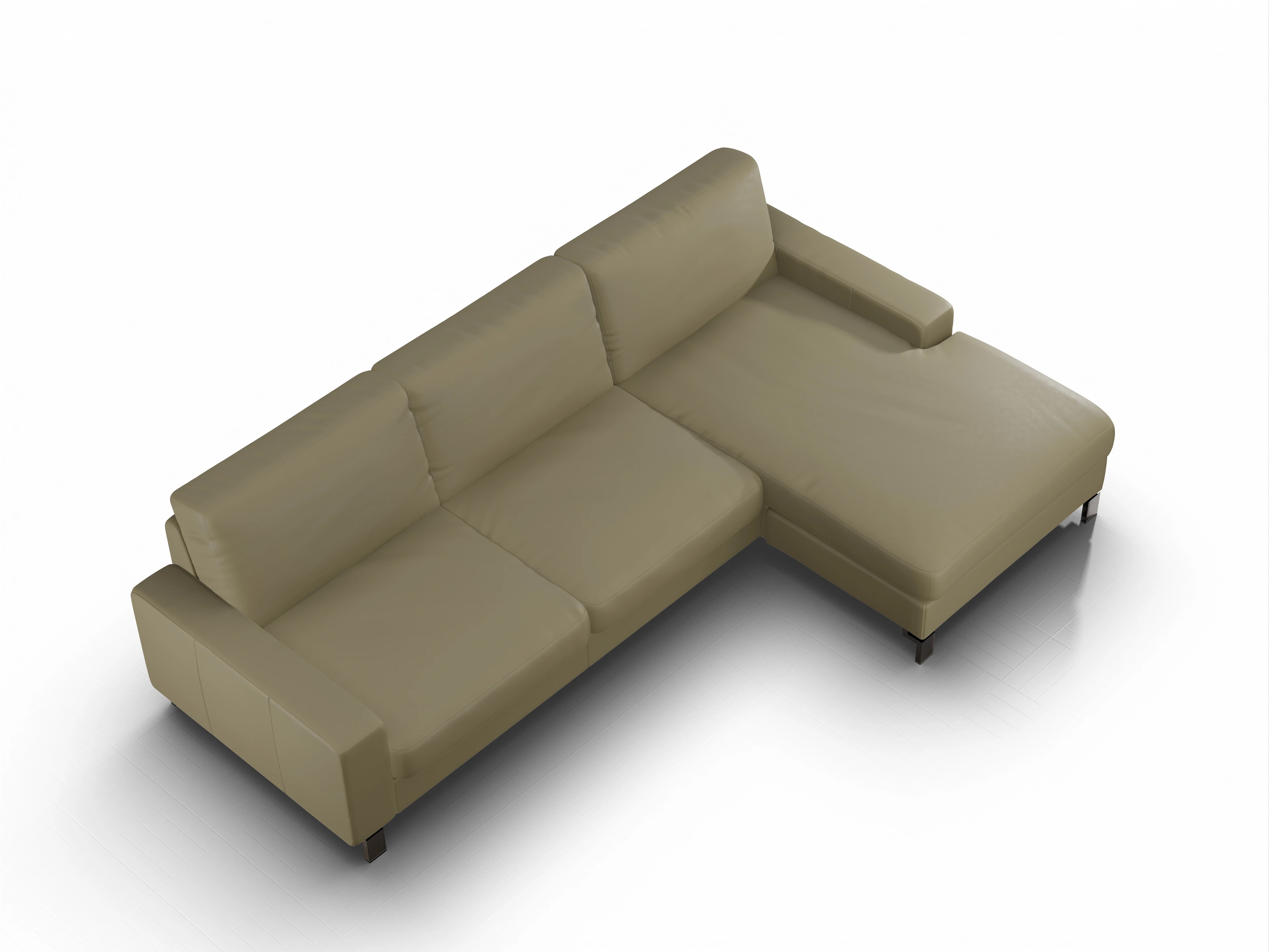 Ansicht des Produktes Casco 2.0 Ecksofa rechts Abschluss offen in Leder Braun